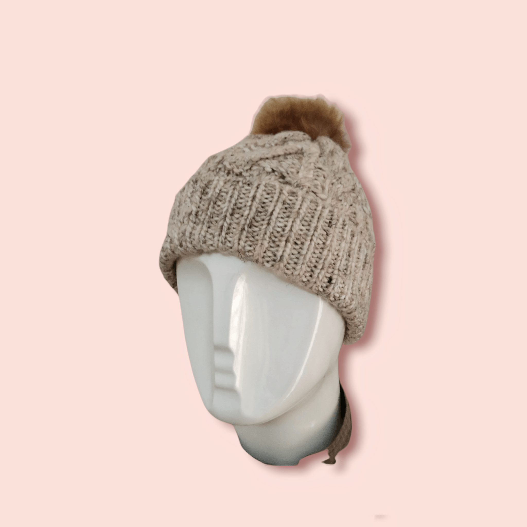 BEAUTY&YOUTH × United Arrows VINTAGE BEAUTY & YOUTH COLOURED CABLE KNITTED POM BEANIE Size ONE SIZE - 4 Thumbnail