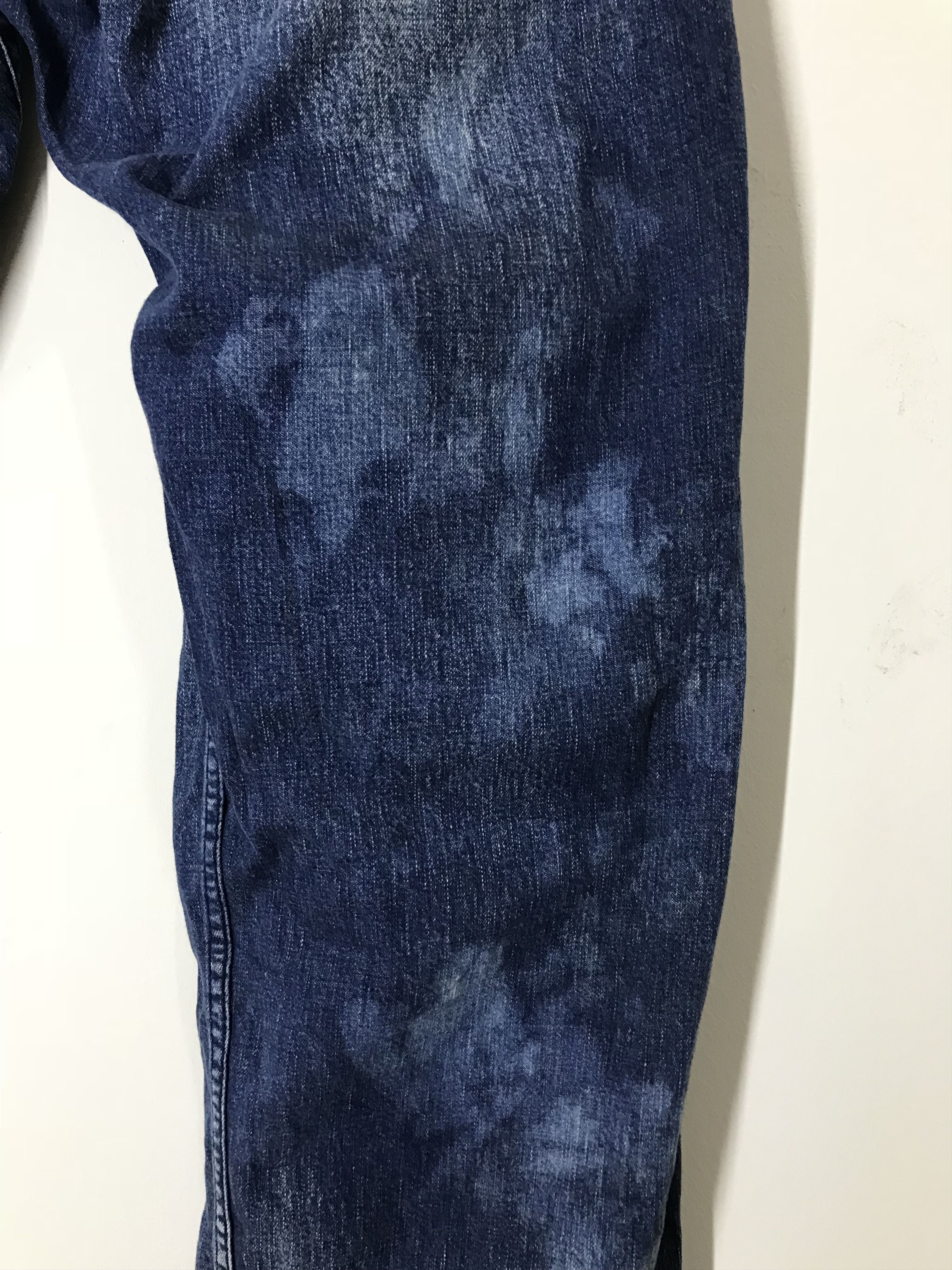 Hysteric Glamour Japanese Brand Designer PHK Patchwork Bleach Denim Pants Size US 35 - 12 Thumbnail