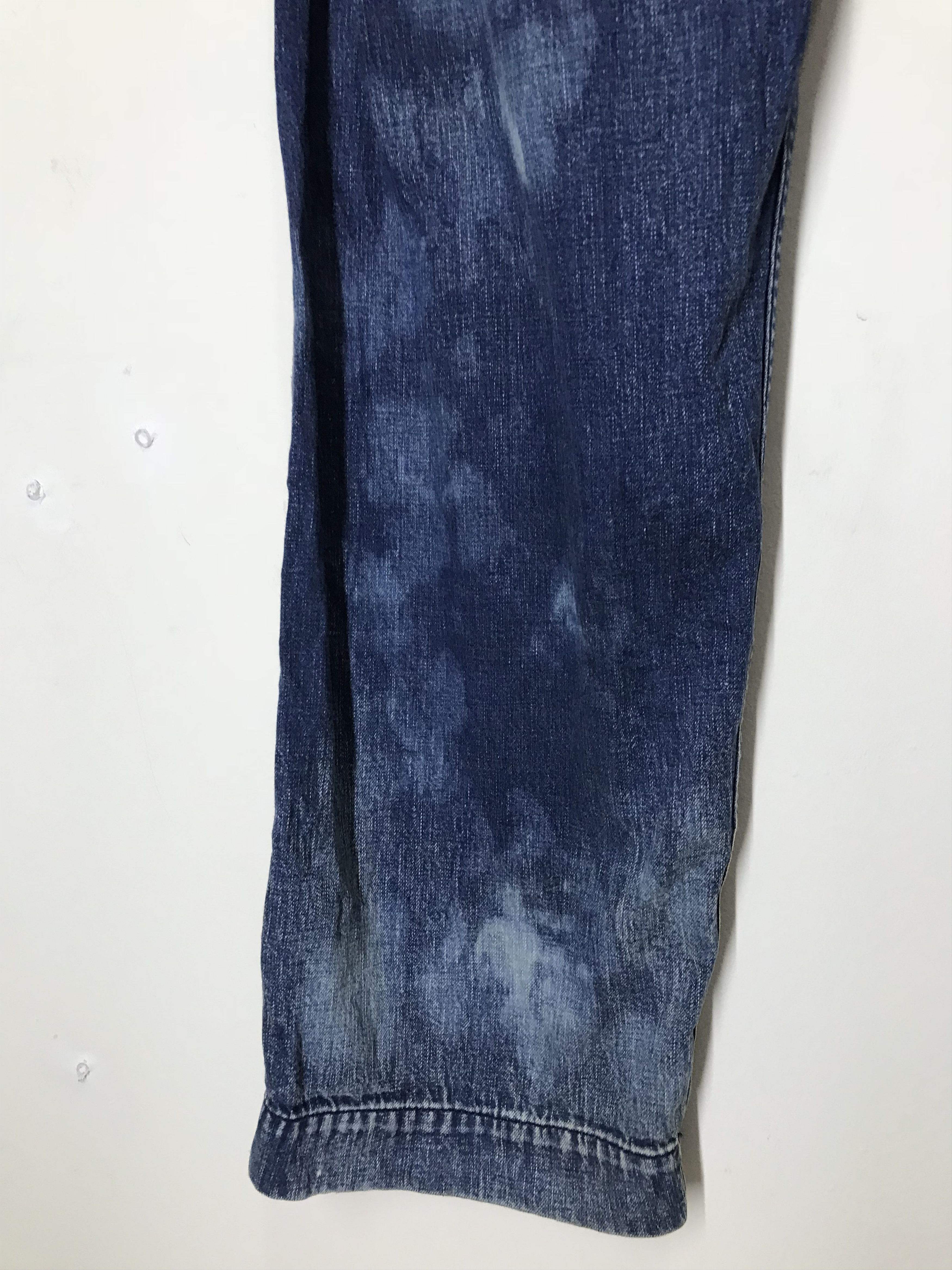 Hysteric Glamour Japanese Brand Designer PHK Patchwork Bleach Denim Pants Size US 35 - 14 Thumbnail