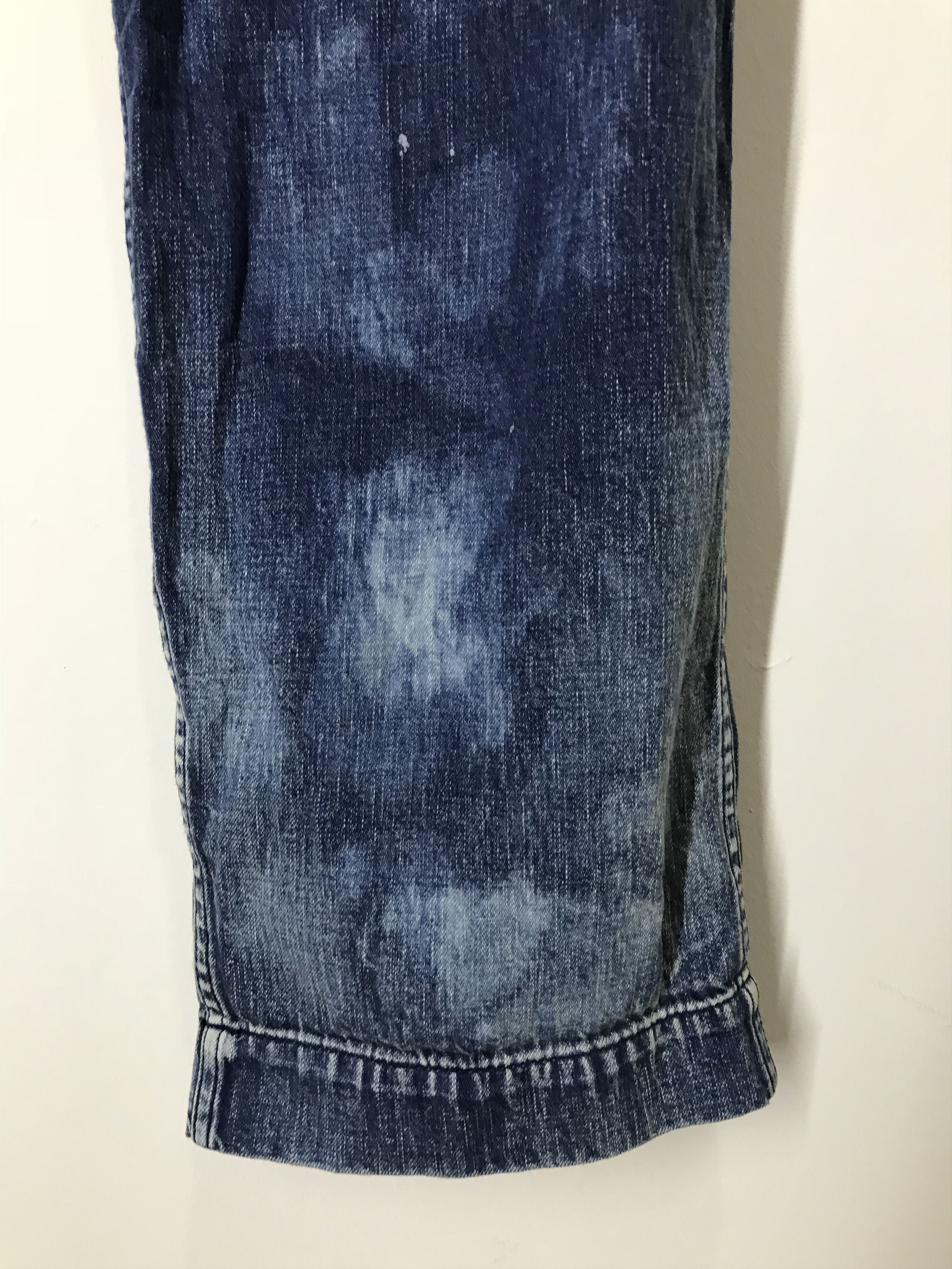 Hysteric Glamour Japanese Brand Designer PHK Patchwork Bleach Denim Pants Size US 35 - 6 Thumbnail