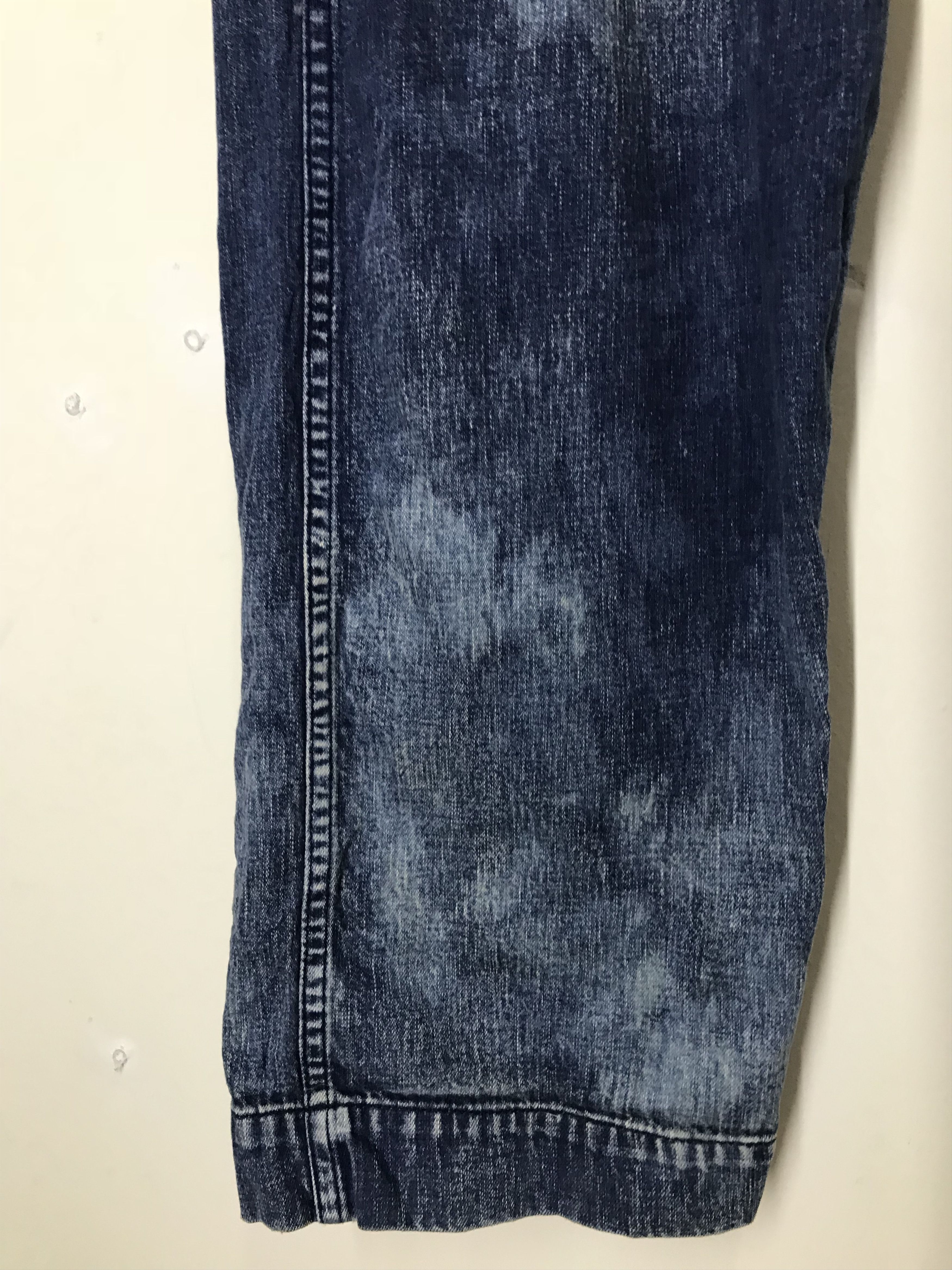 Hysteric Glamour Japanese Brand Designer PHK Patchwork Bleach Denim Pants Size US 35 - 7 Thumbnail