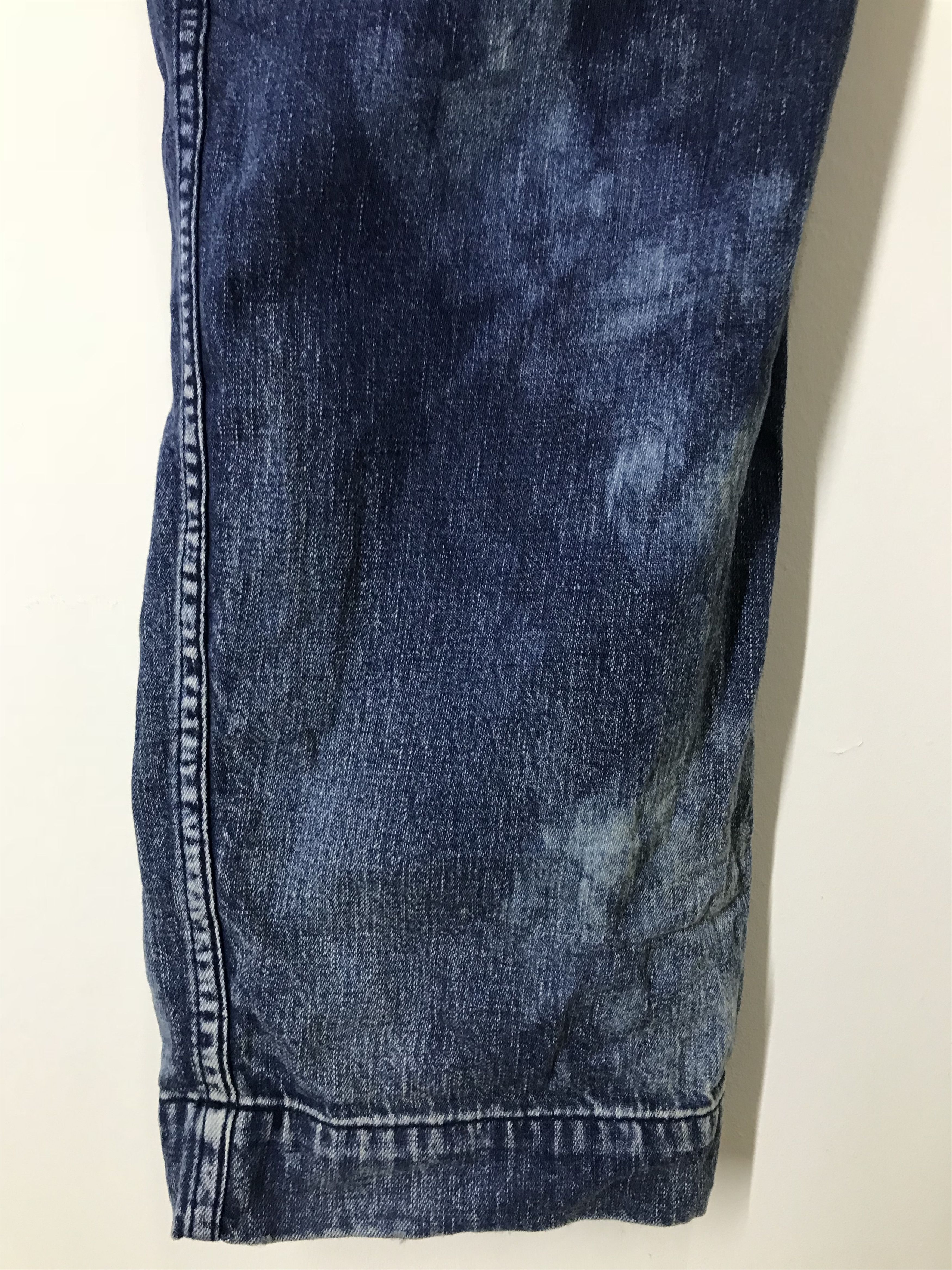 Hysteric Glamour Japanese Brand Designer PHK Patchwork Bleach Denim Pants Size US 35 - 13 Thumbnail