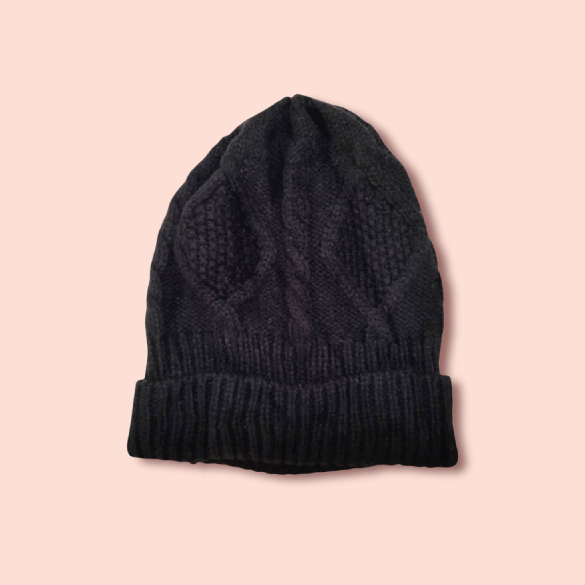 UNIQLO WOOL BLEND CABLE KNITTED CUFFED BEANIE