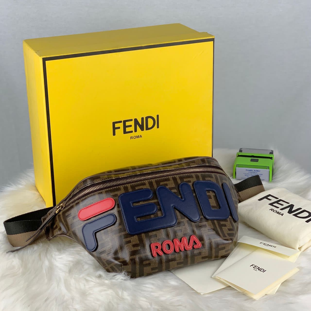 Fendi Authentic FENDI Zucca X Fila Belt Bag | Grailed