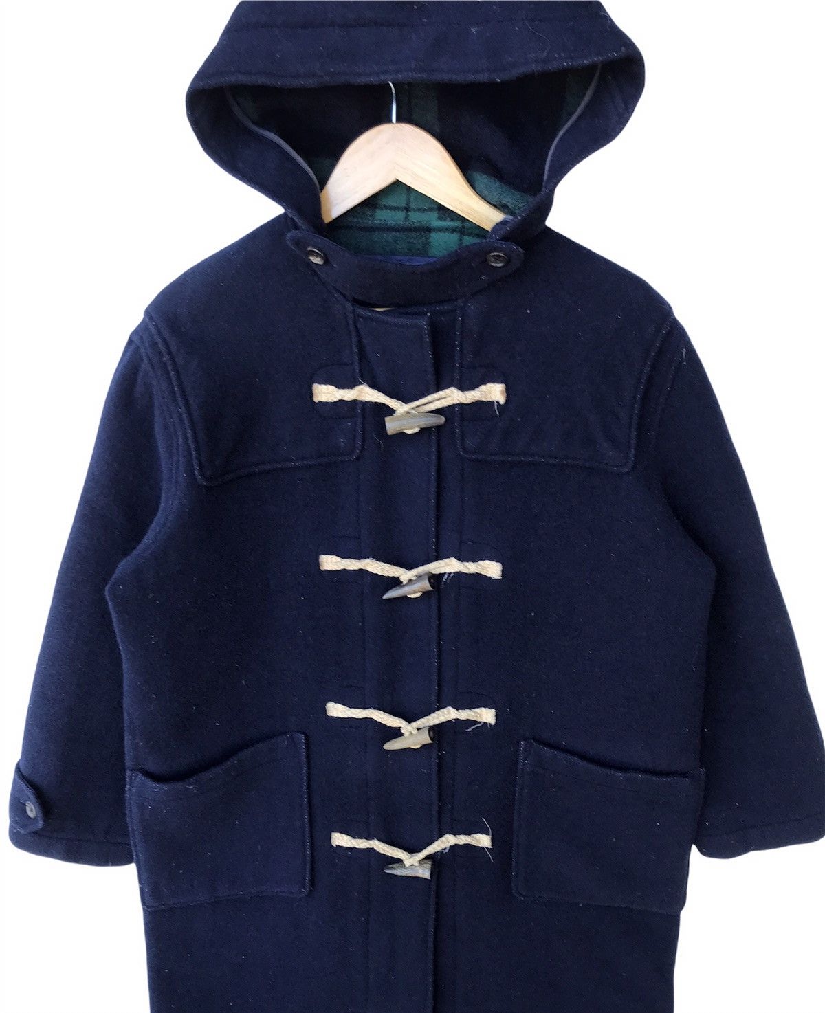Japanese Brand × Vintage Santa Barbara Wool Tartan Duffle Coat Size US L / EU 52-54 / 3 - 5 Thumbnail