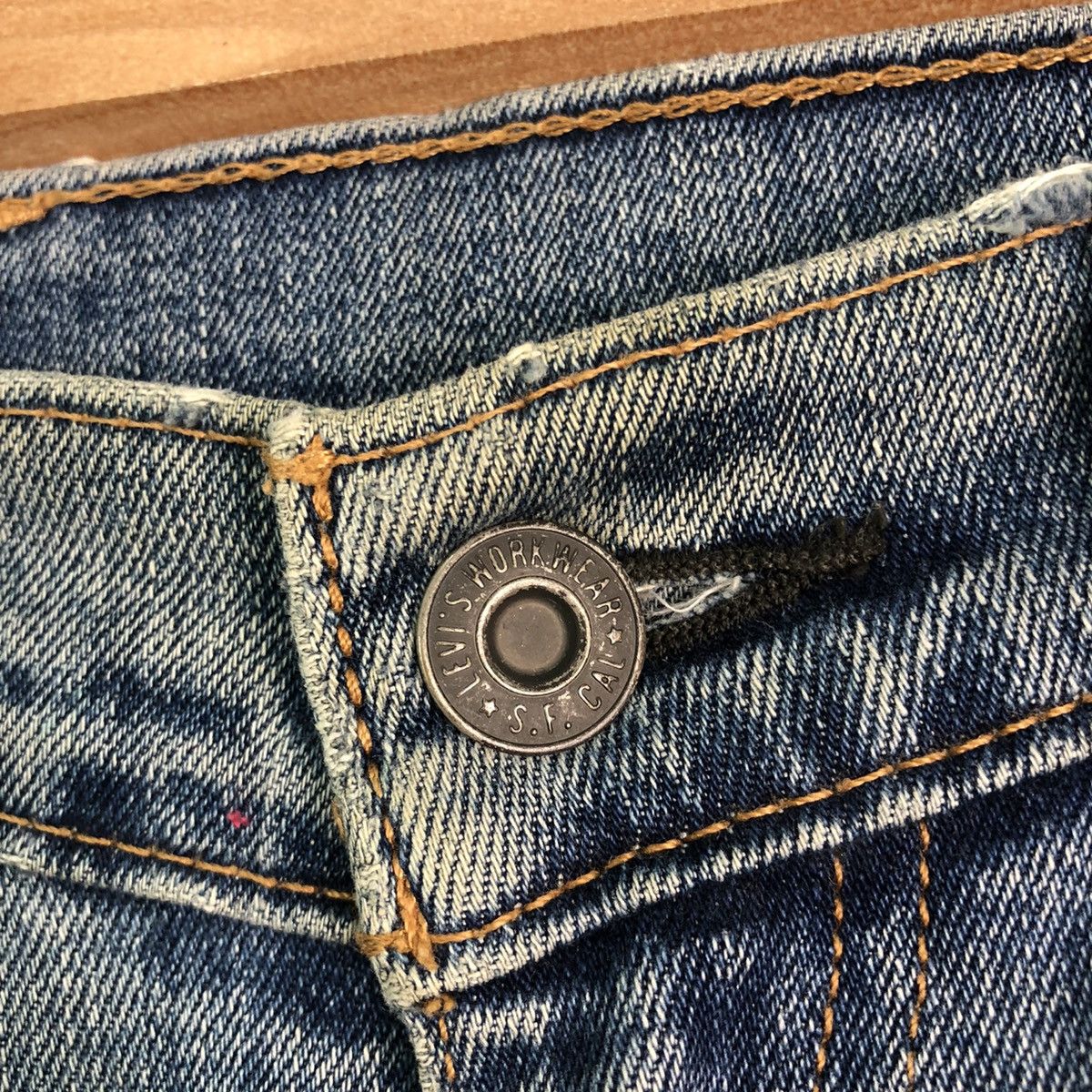 Levi's 505 Levis Strauss Vintage Blue distressed Denim Pants #C210 Size US 31 - 4 Thumbnail