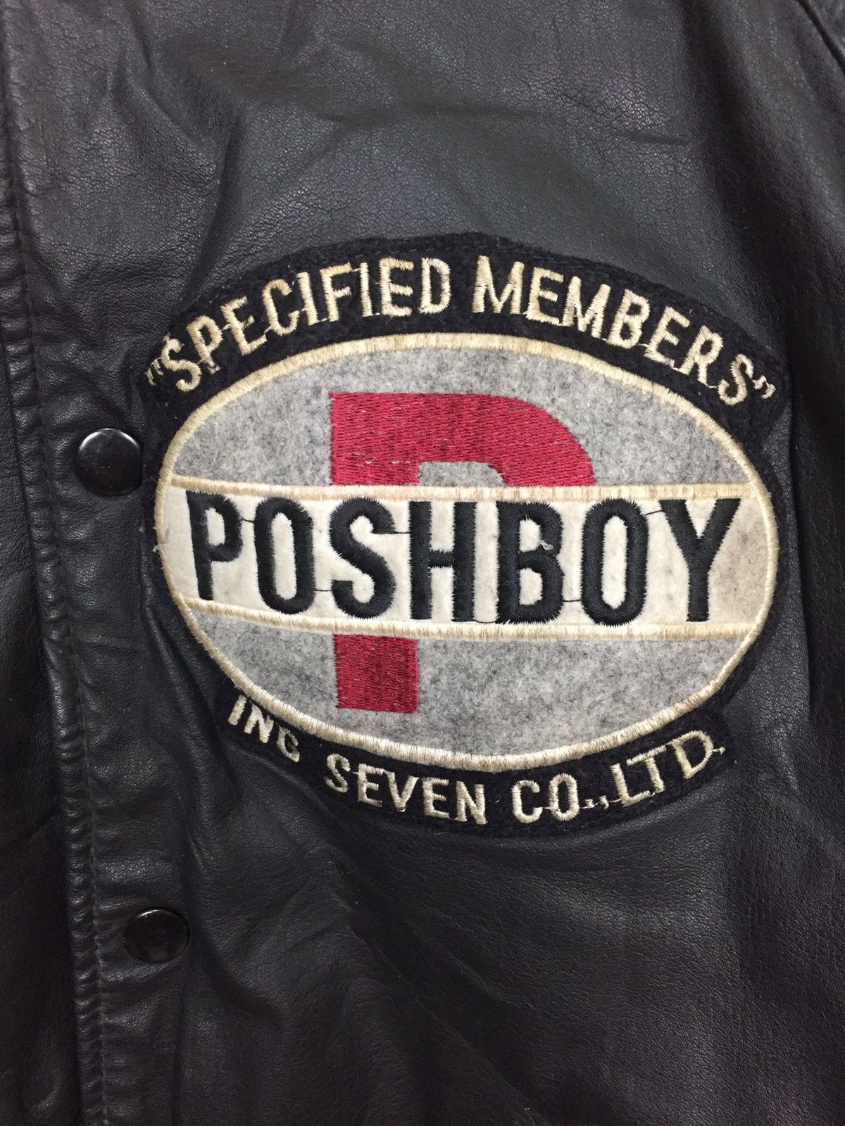 Japanese Brand Vintage Poshboy Leather Varsity Jacket Size US XL / EU 56 / 4 - 3 Thumbnail