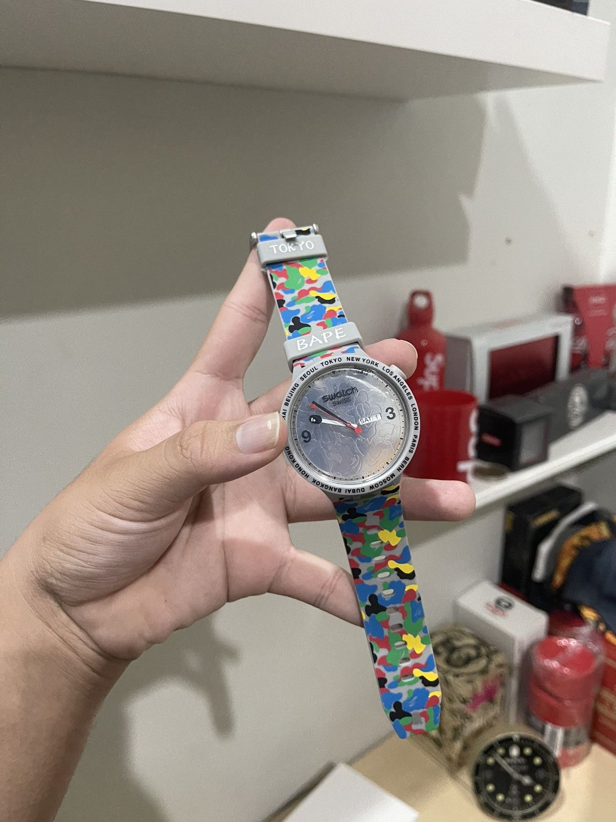 Bape Swatch X Bape Tokyo Gray Multi Camo | Grailed