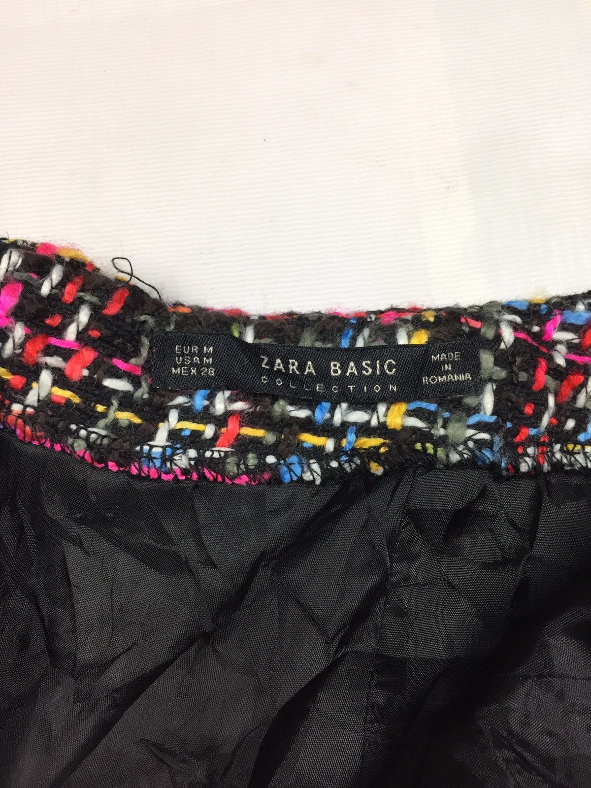 Japanese Brand Zara Multicolor Tweed Skirt Size 29" - 4 Thumbnail