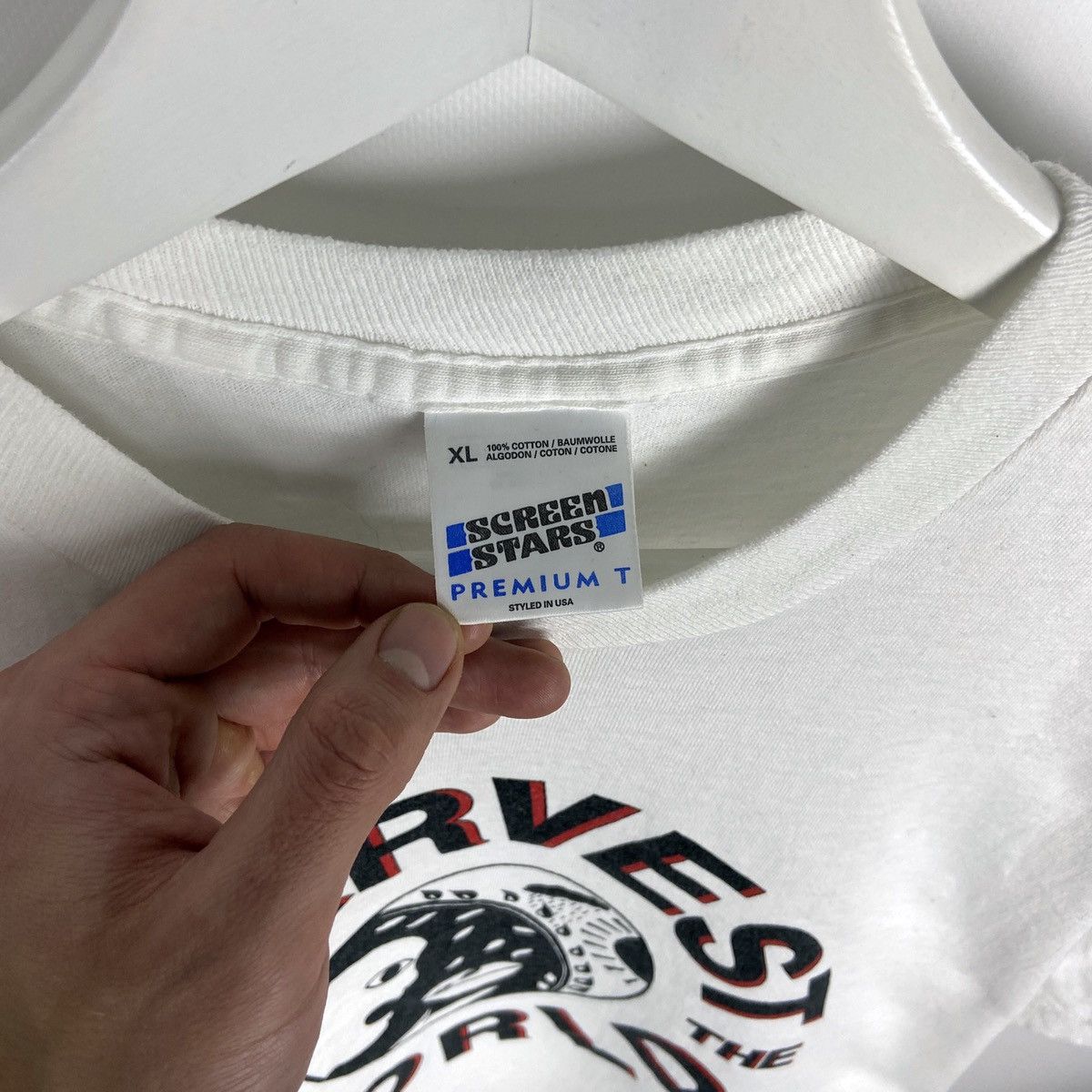 Vintage Vintage 90s Stop The Hunger Harvest for the world size XL Size US XL / EU 56 / 4 - 7 Thumbnail