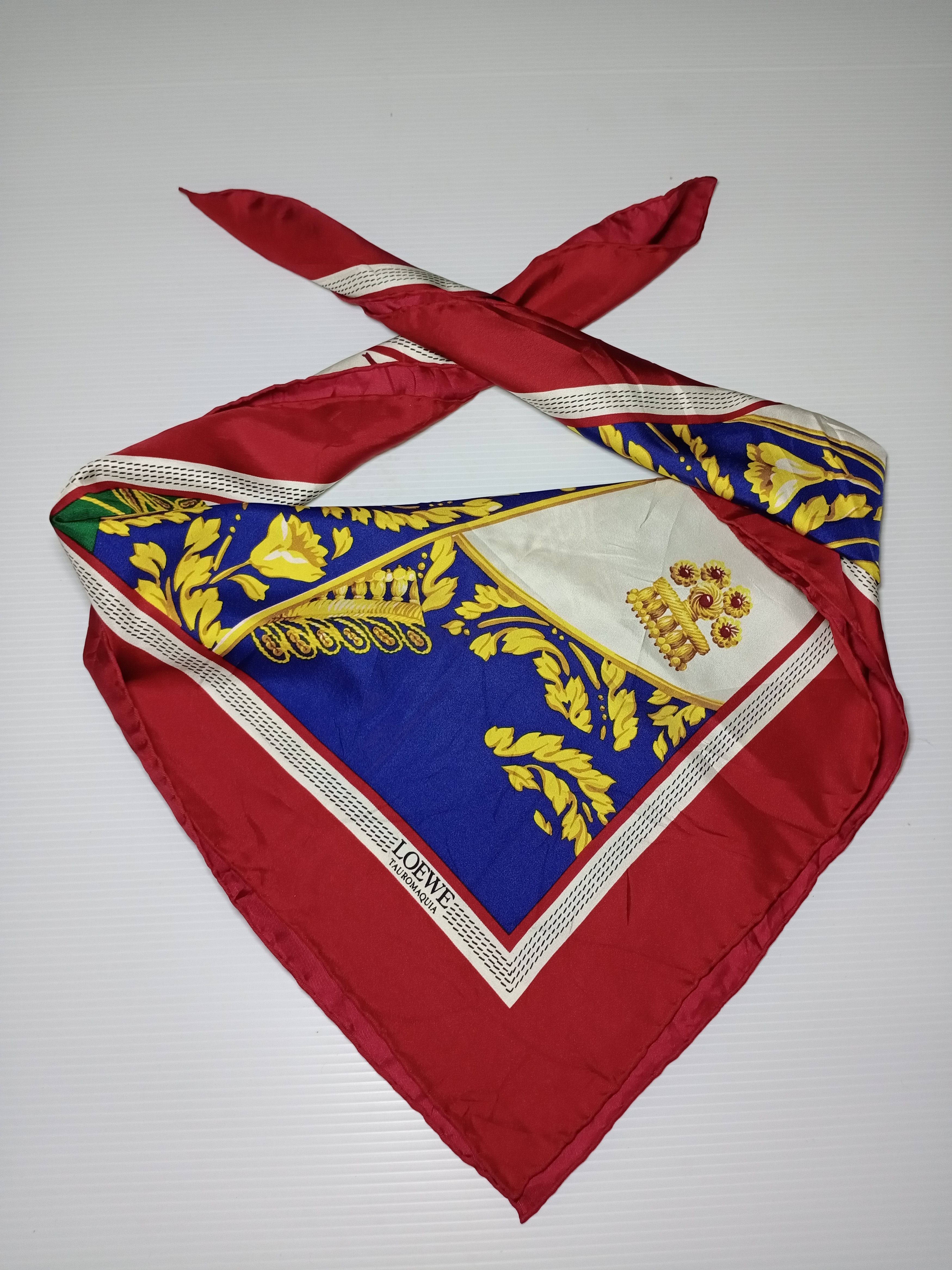 Loewe Silk Big Scarf LOEWE Nice Design Size ONE SIZE - 4 Thumbnail