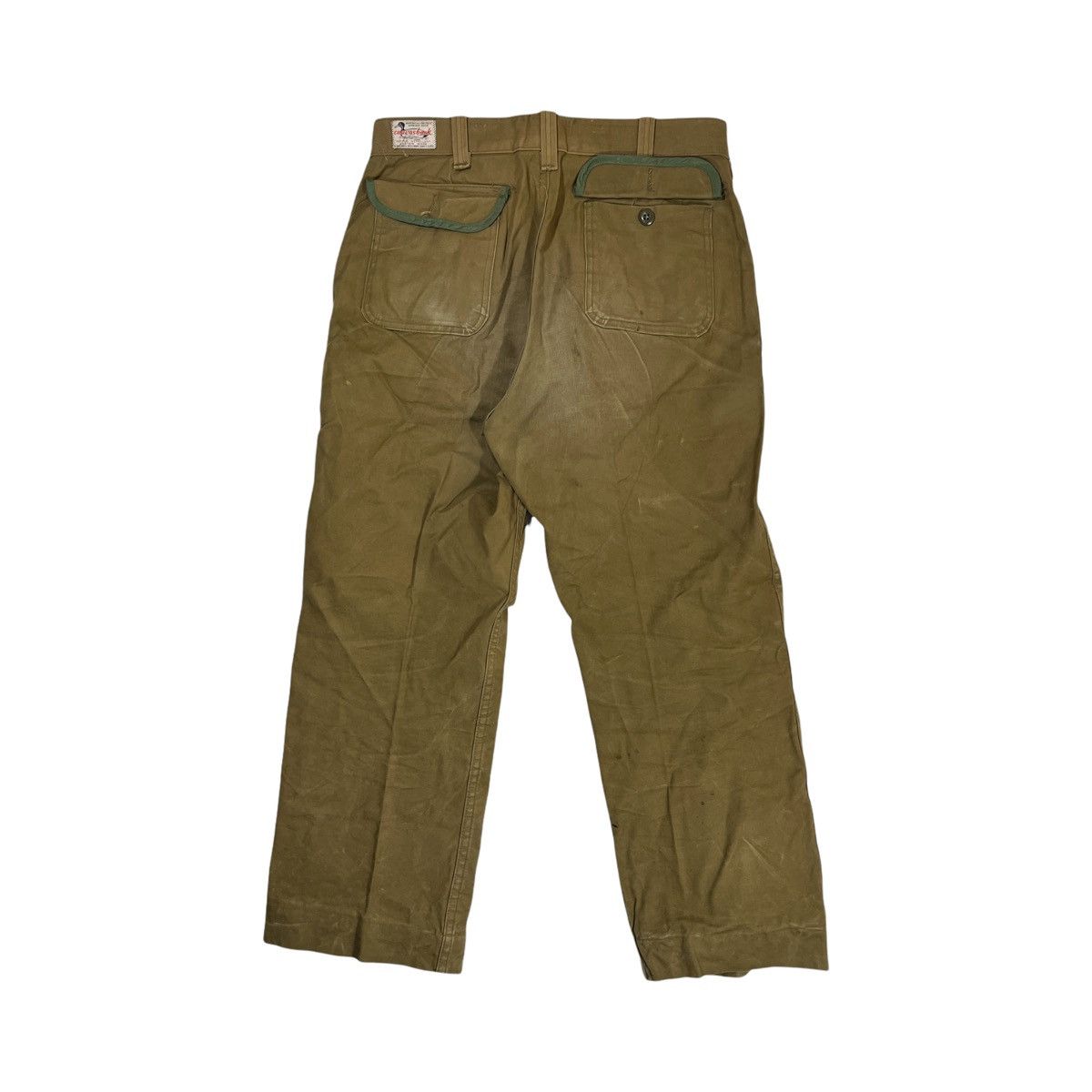 Canvas × Filson × Vintage 50s Canvasback Tin Cloth Water Repellent Hunting Pants Size US 33 - 3 Thumbnail