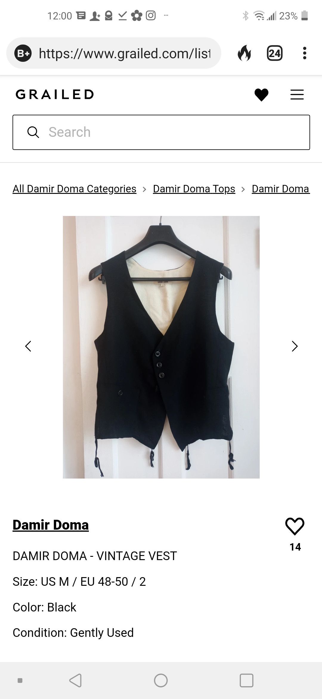トップス silent damir doma , tank top silent damir doma , tank top - メルカリ
