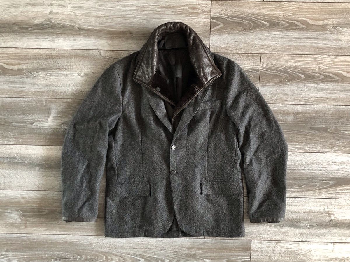 Prada × Vintage Prada Wool Duffle Coat Trench Jacket Size US L / EU 52-54 / 3 - 1 Thumbnail