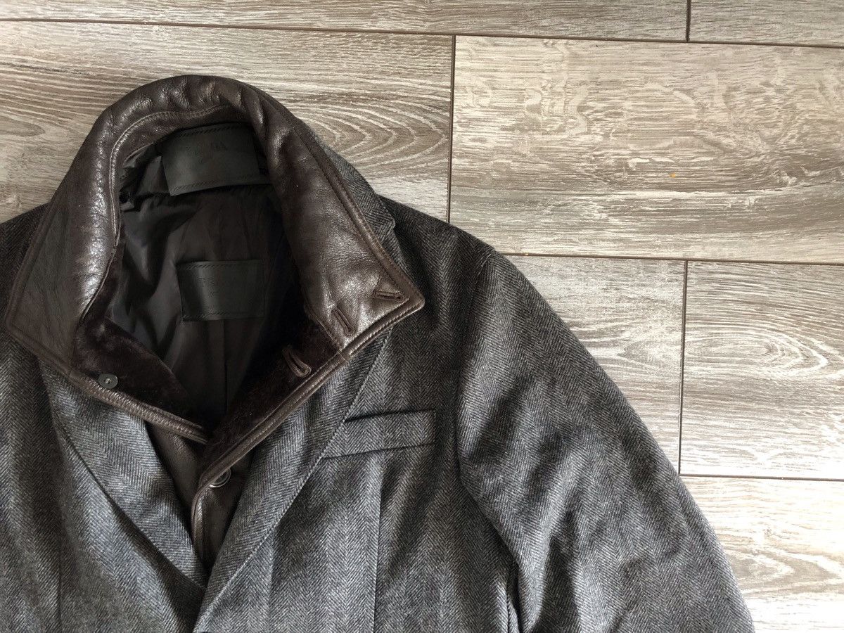 Prada × Vintage Prada Wool Duffle Coat Trench Jacket Size US L / EU 52-54 / 3 - 2 Thumbnail