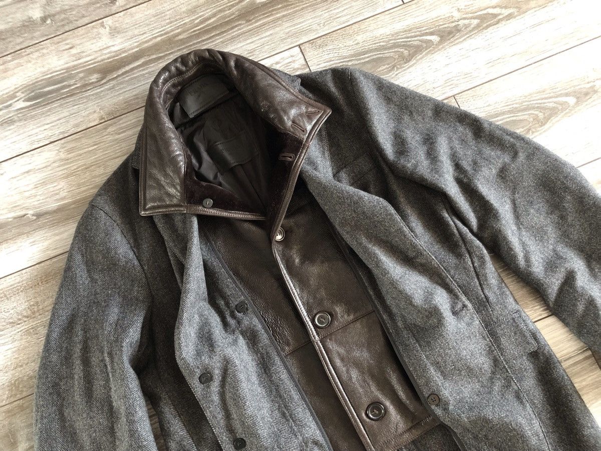 Prada × Vintage Prada Wool Duffle Coat Trench Jacket Size US L / EU 52-54 / 3 - 5 Thumbnail