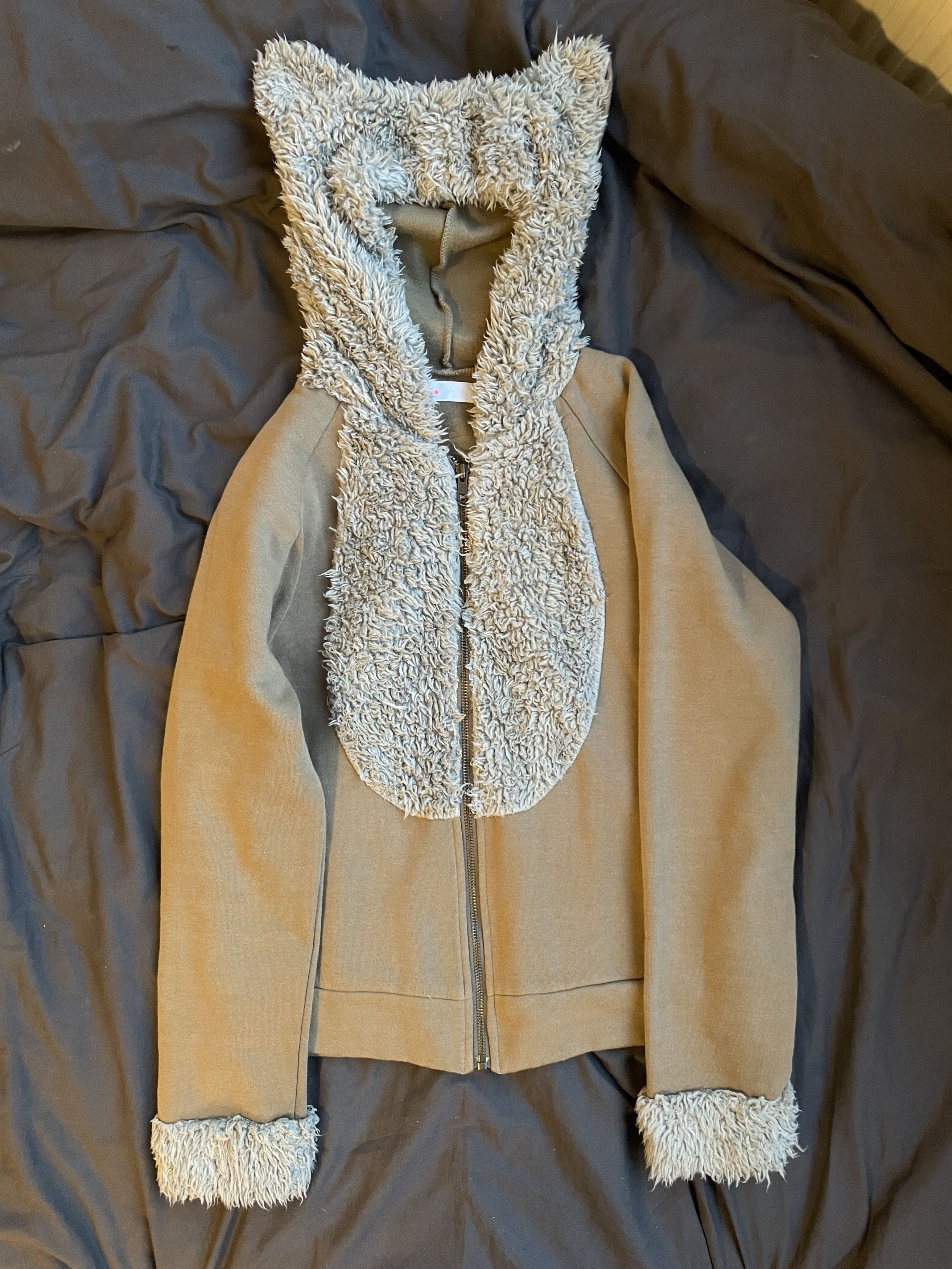 Issey Miyake Cat Ear Fur ZipUp Sweater Grailed