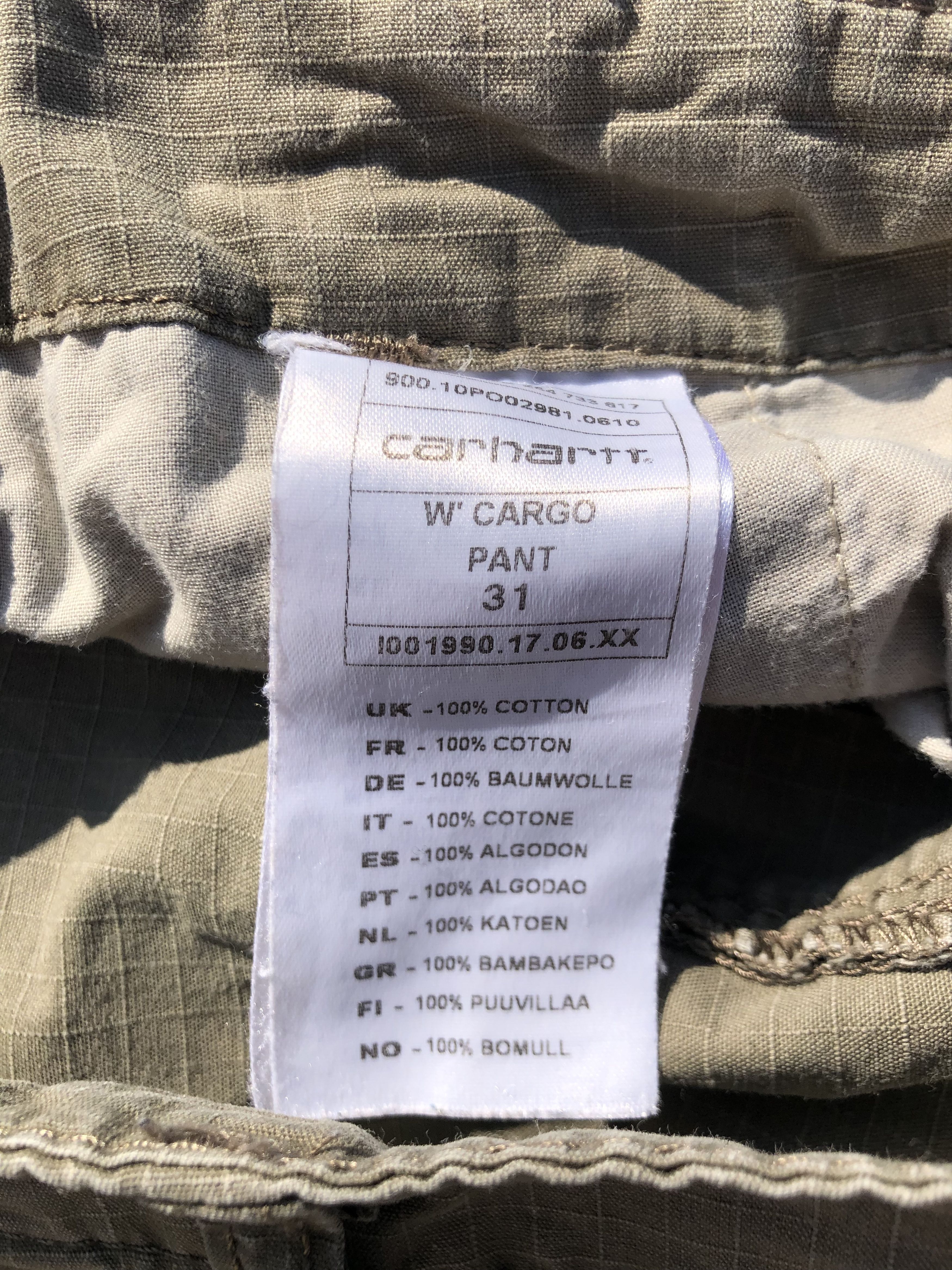 Carhartt Vintage Carhartt W' Cargo Pants Size US 31 - 15 Thumbnail