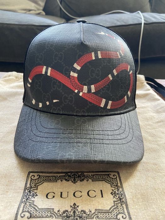 Black gucci hot sale snake cap