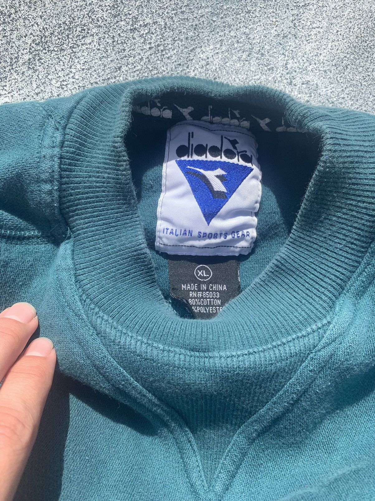 Diadora × Vintage Vintage Diadora Italian Soccer Thick Crewneck Sweatshirt Size US L / EU 52-54 / 3 - 4 Thumbnail