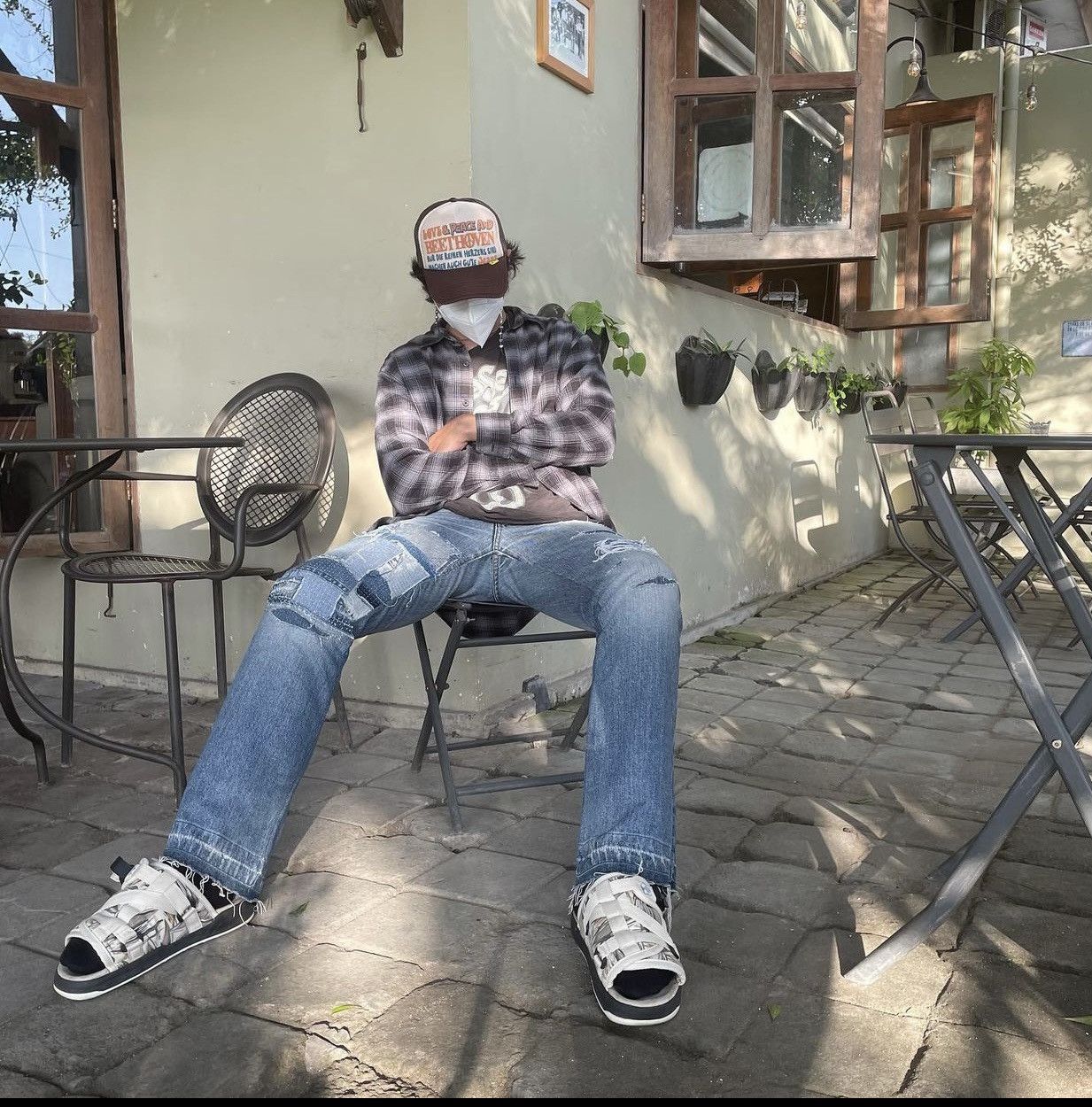Japanese Brand Boro|Sashiko Flared Jeans Size US 30 / EU 46 - 7 Thumbnail