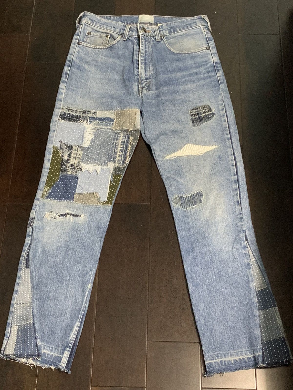 Japanese Brand Boro|Sashiko Flared Jeans Size US 30 / EU 46 - 1 Thumbnail