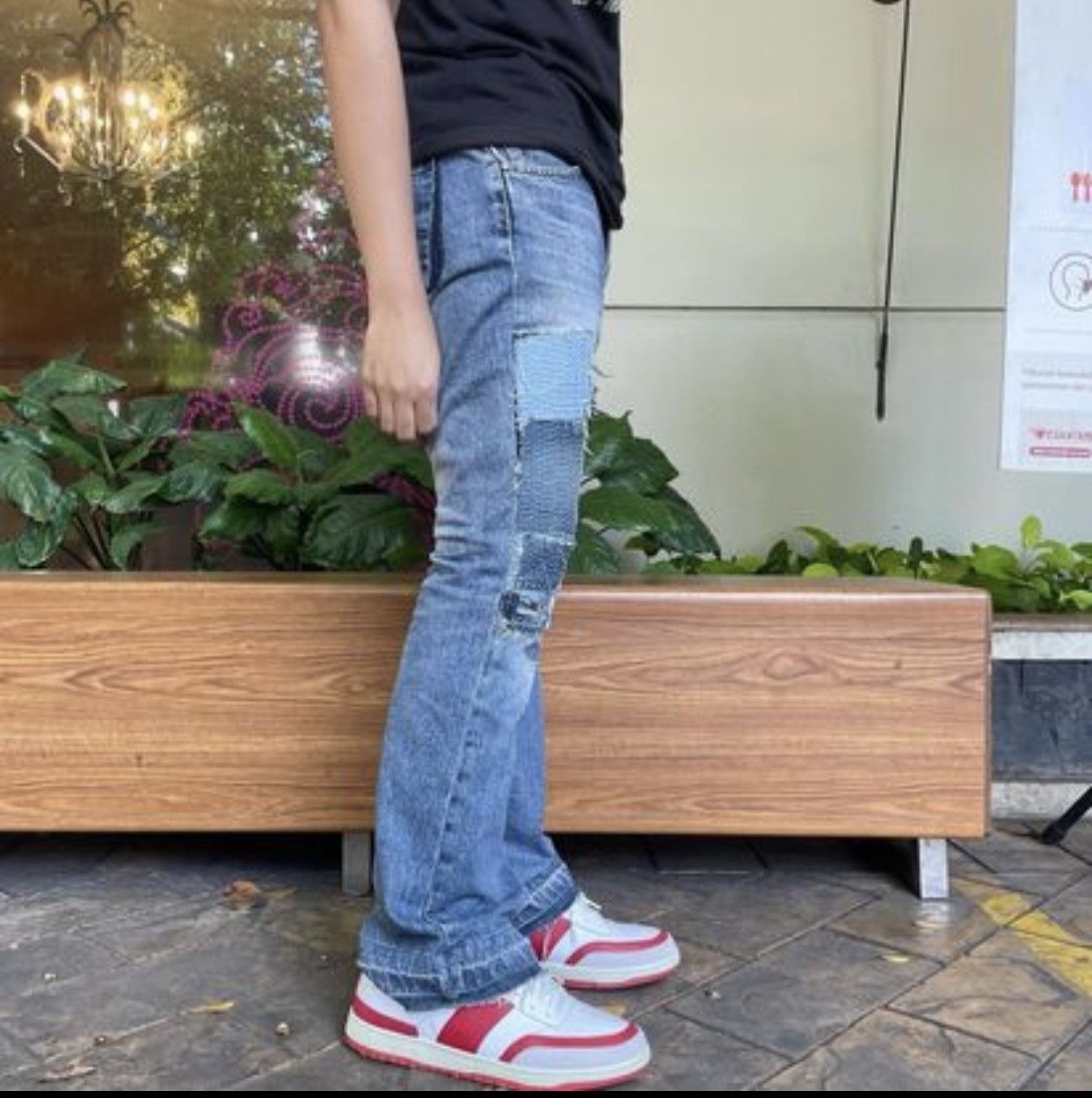 Japanese Brand Boro|Sashiko Flared Jeans Size US 30 / EU 46 - 4 Thumbnail