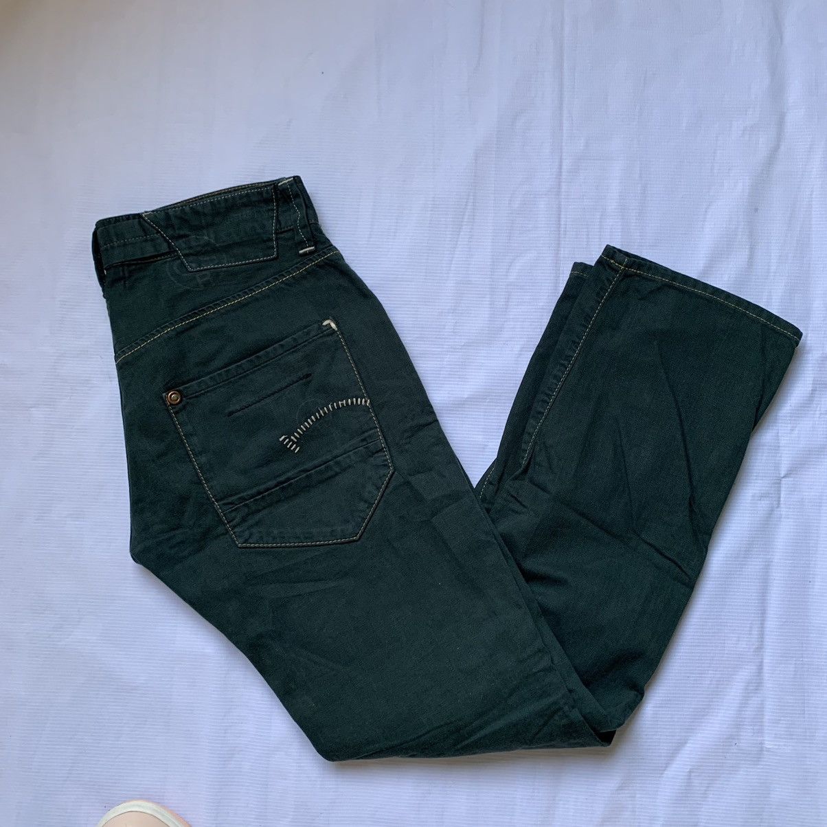 G-Star × Vintage Vintage G-Star Raw jeans Rare green colour Size US 33 - 6 Thumbnail