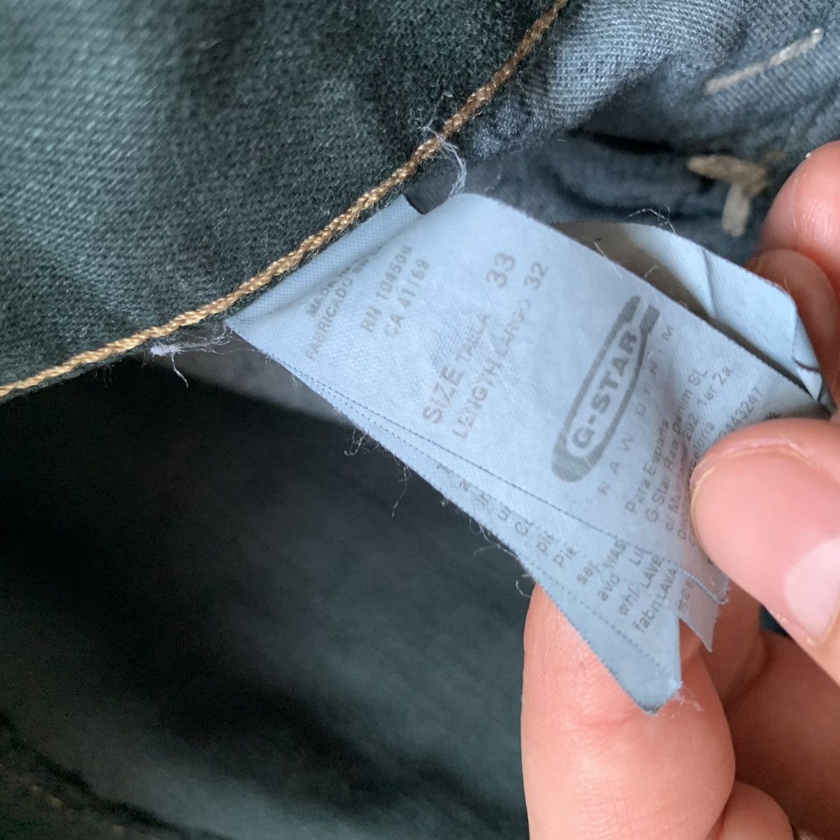 G-Star × Vintage Vintage G-Star Raw jeans Rare green colour Size US 33 - 9 Thumbnail
