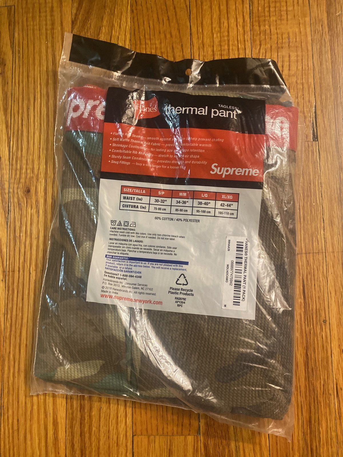 Supreme Hanes Supreme Thermal Pant (1 Pack) Size US 32 / EU 48 - 2 Thumbnail