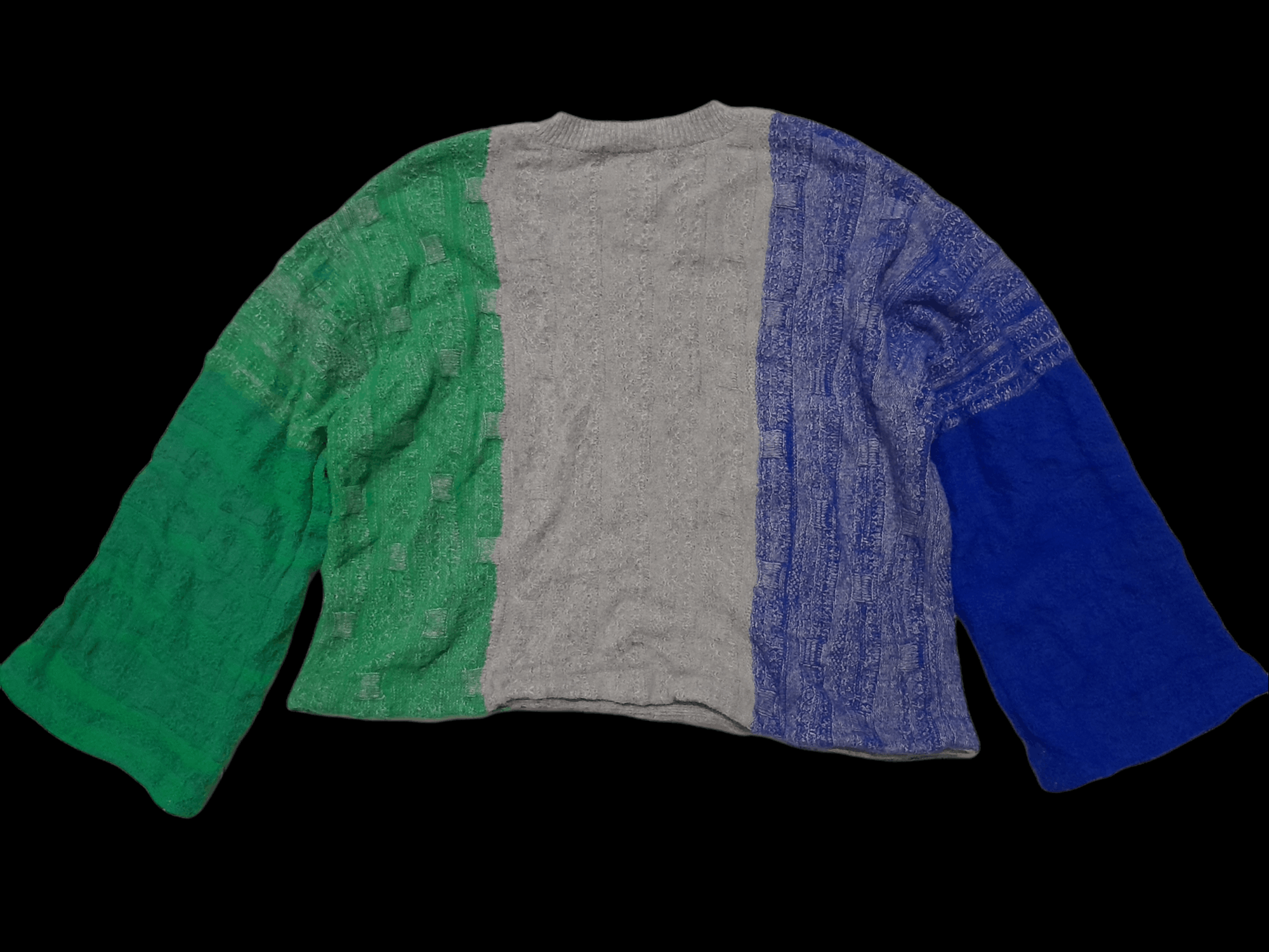 HARE × Mostly Heard Rarely Seen HARE JAPAN COLOR BLOCK KNITWEAR WIDE SLEEVE (D612) Size US L / EU 52-54 / 3 - 2 Thumbnail