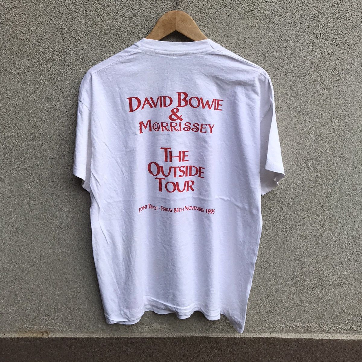 Band Tees Vintage 90s DAVID BOWIE x Morissey tour tee rare Size US XL / EU 56 / 4 - 1 Thumbnail