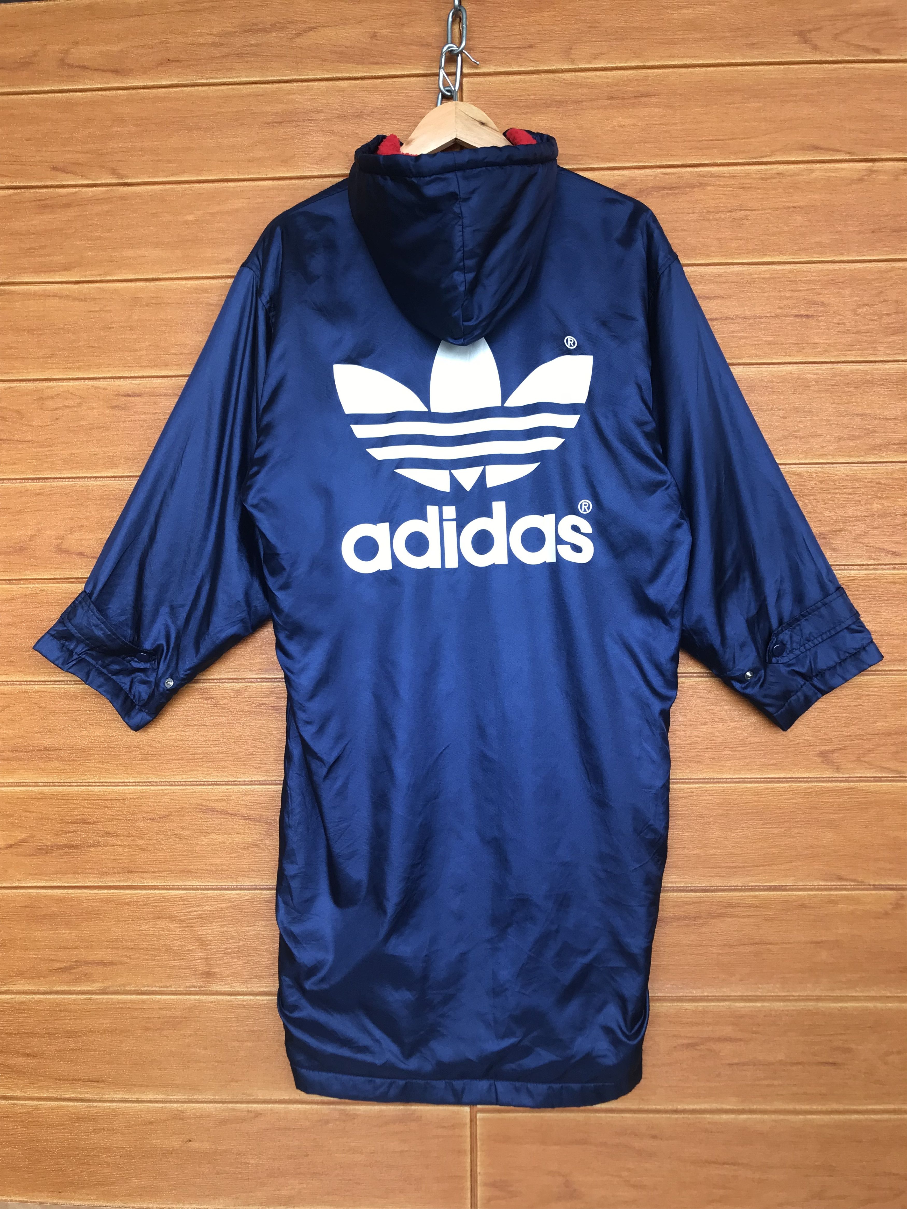 Adidas × Vintage Vintage 90s ADIDAS Coach Big Logo Long Jacket 