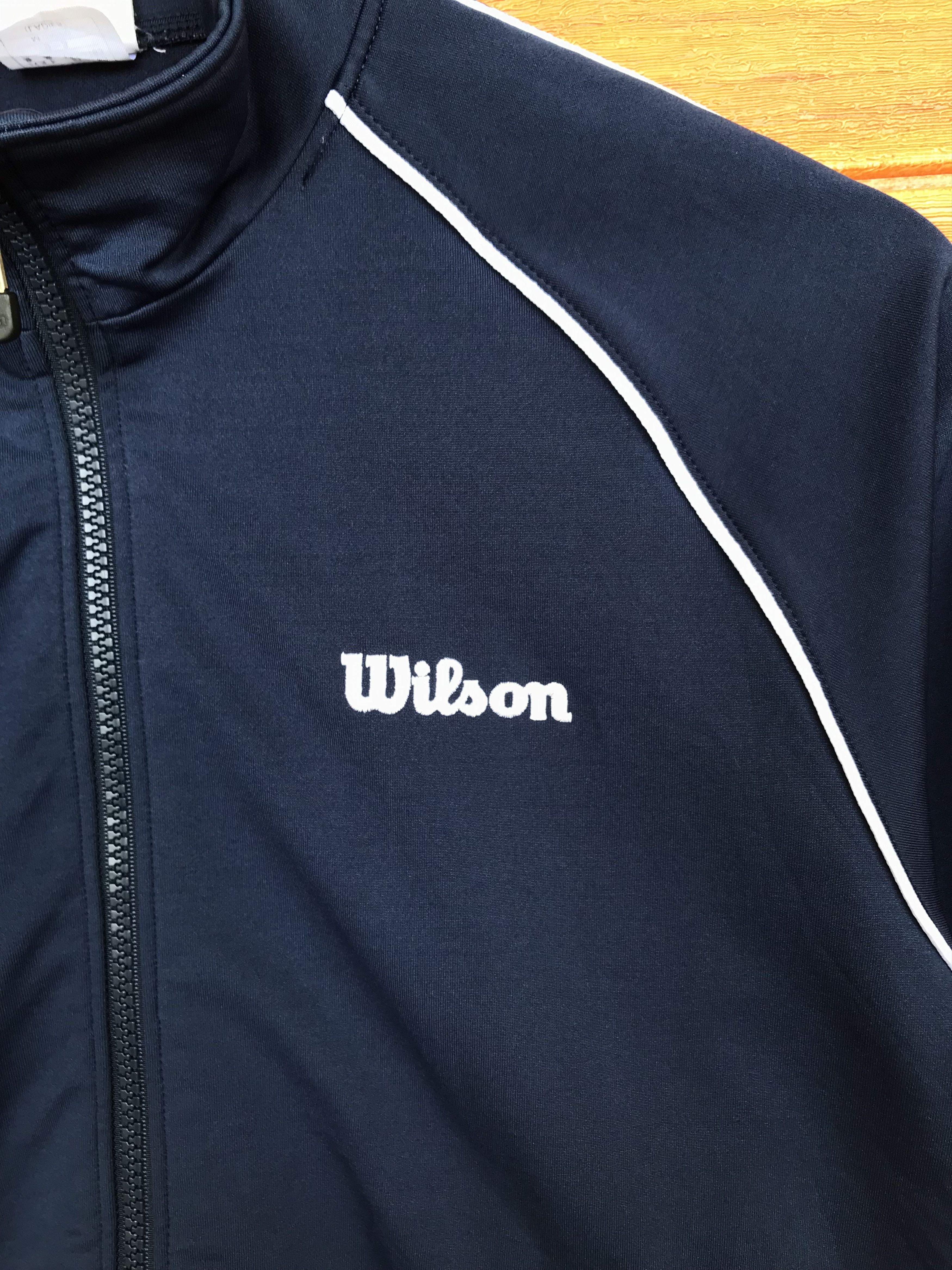 Vintage × Wilson Vintage 90s WILSON Side Tape Track Top Ladies Jacket Size US M / EU 48-50 / 2 - 2 Thumbnail