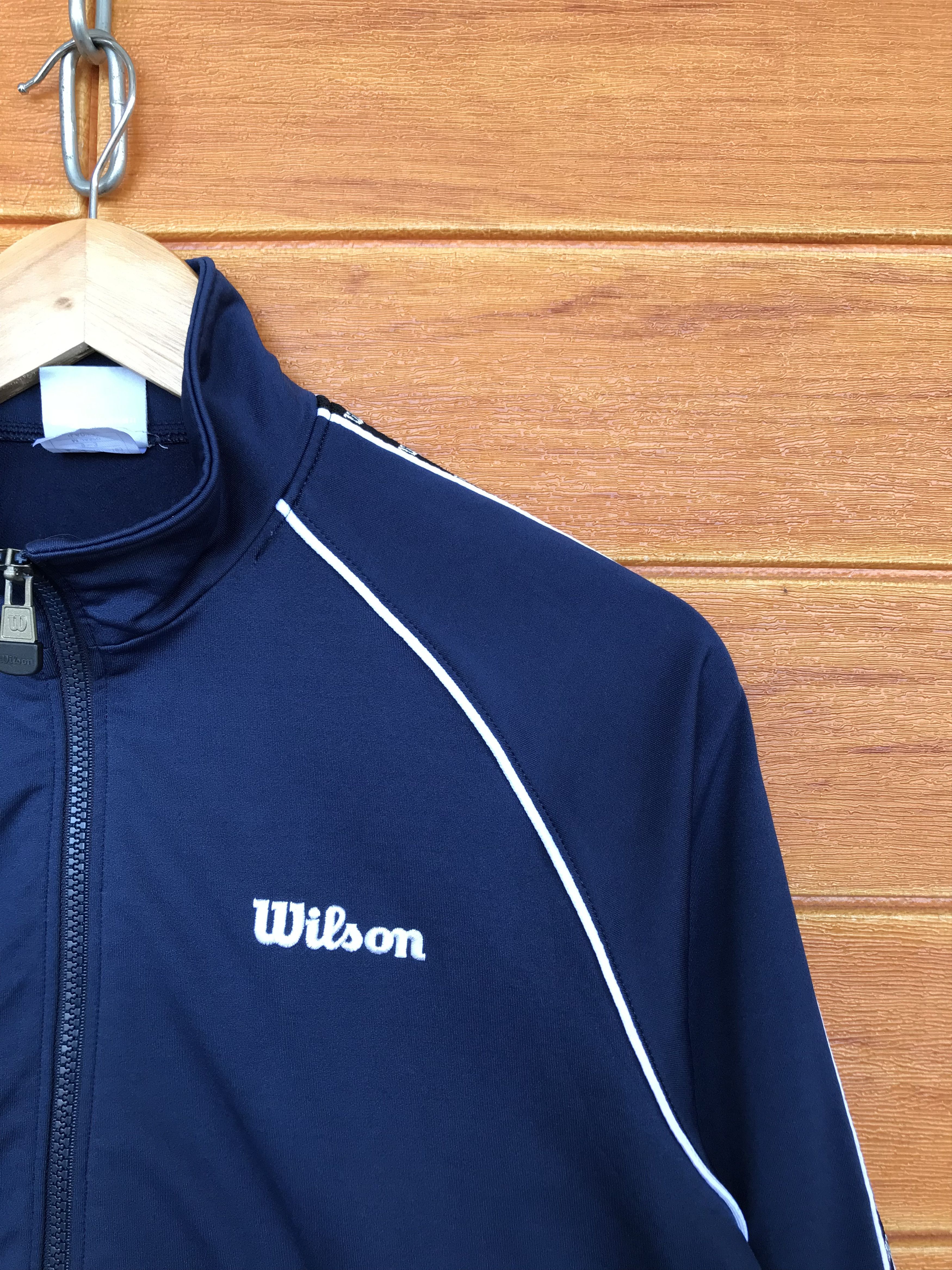 Vintage × Wilson Vintage 90s WILSON Side Tape Track Top Ladies Jacket Size US M / EU 48-50 / 2 - 5 Thumbnail