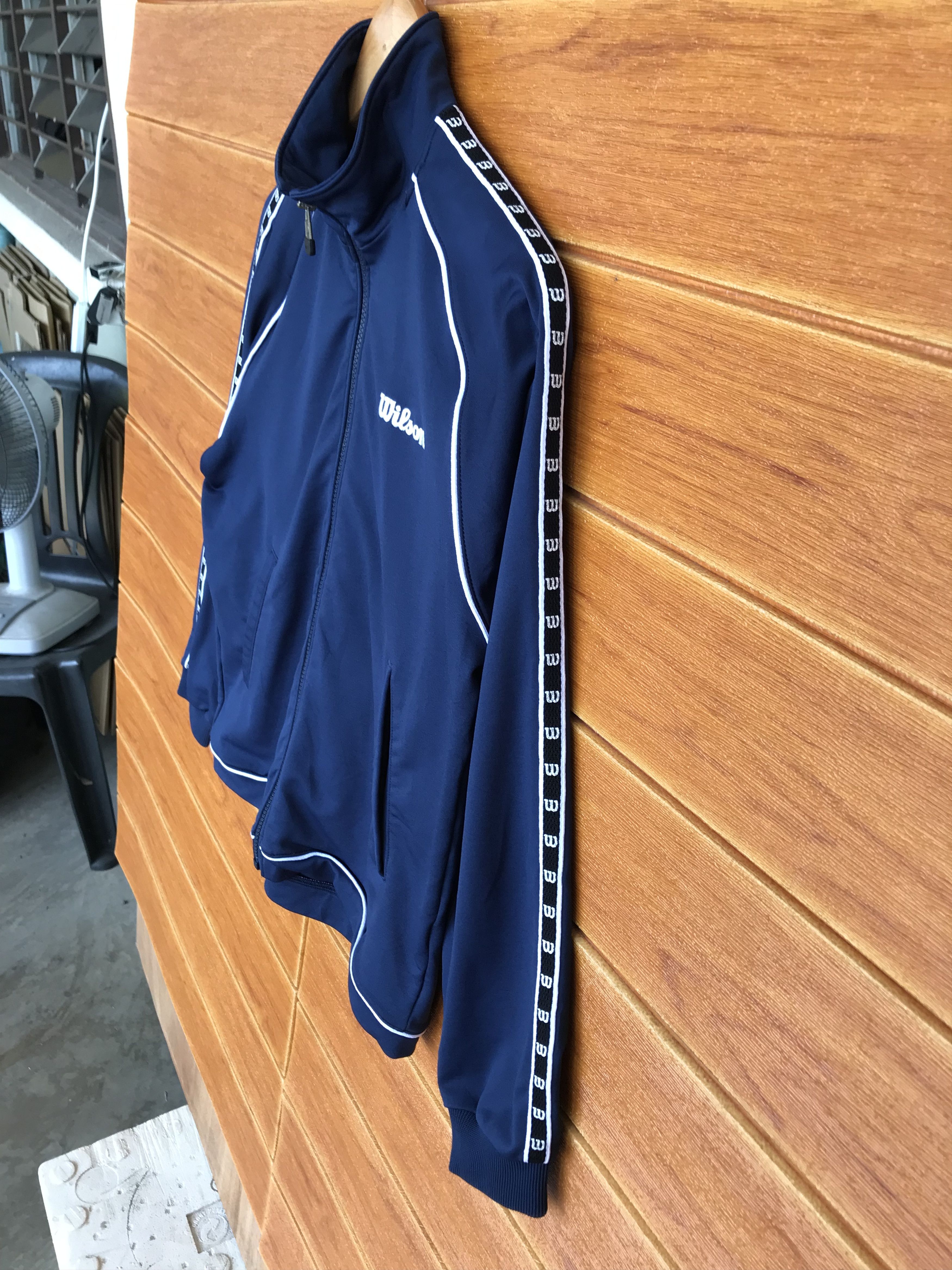 Vintage × Wilson Vintage 90s WILSON Side Tape Track Top Ladies Jacket Size US M / EU 48-50 / 2 - 8 Thumbnail