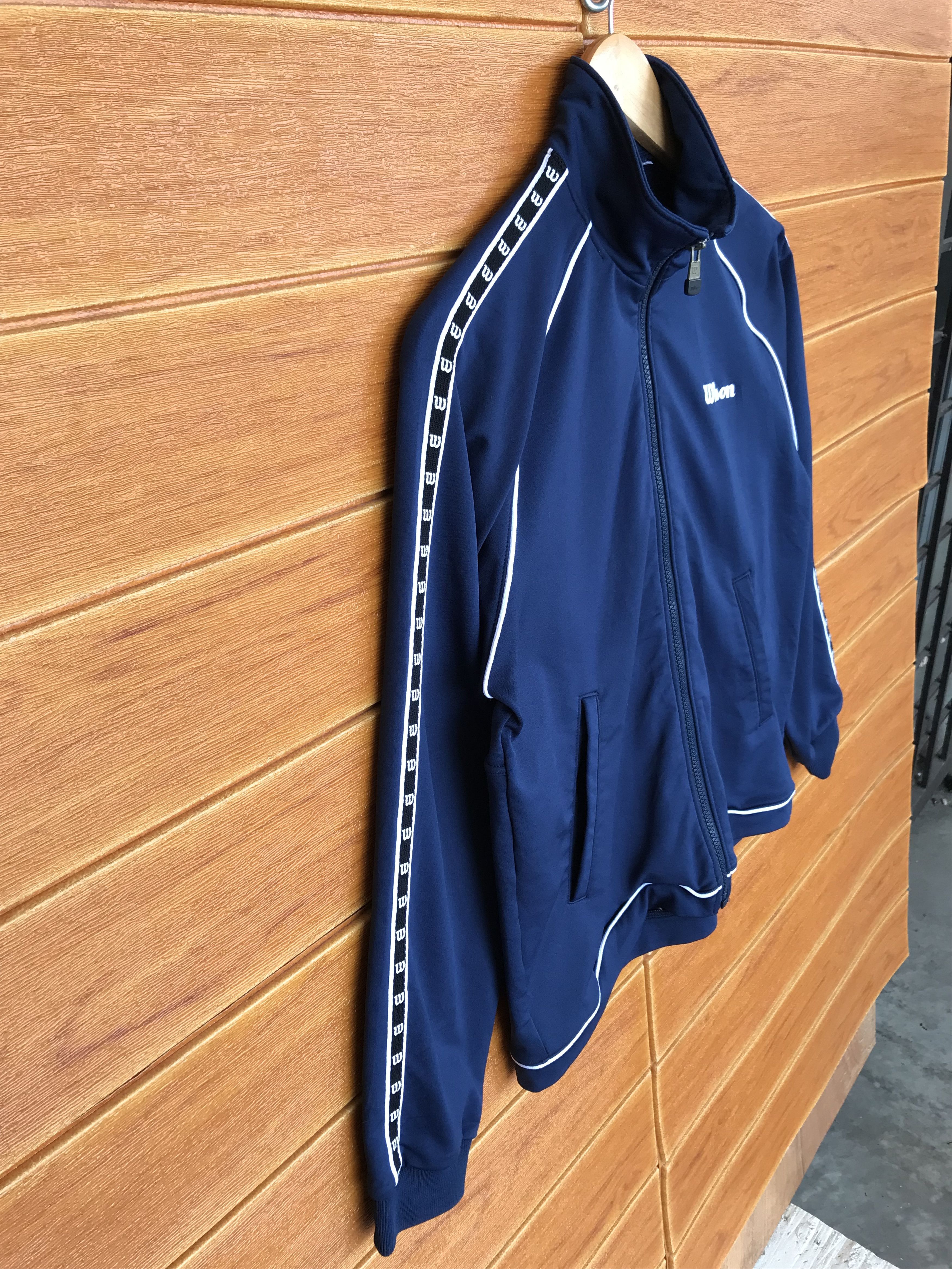Vintage × Wilson Vintage 90s WILSON Side Tape Track Top Ladies Jacket Size US M / EU 48-50 / 2 - 9 Thumbnail