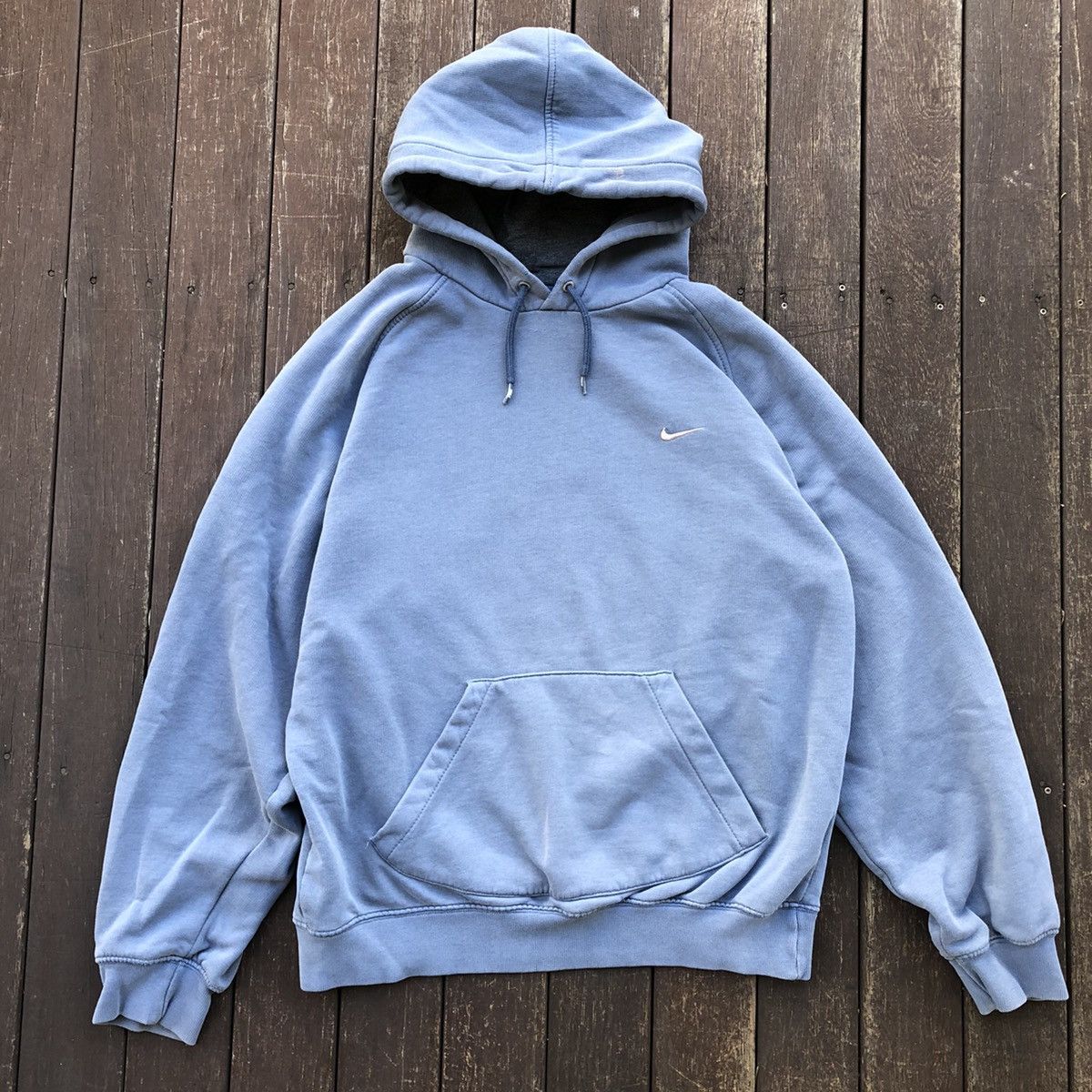 Nike Vintage Y2K Nike Pullover Hoodie Sweatshirt Faded Slate Blue Size US L / EU 52-54 / 3 - 1 Thumbnail