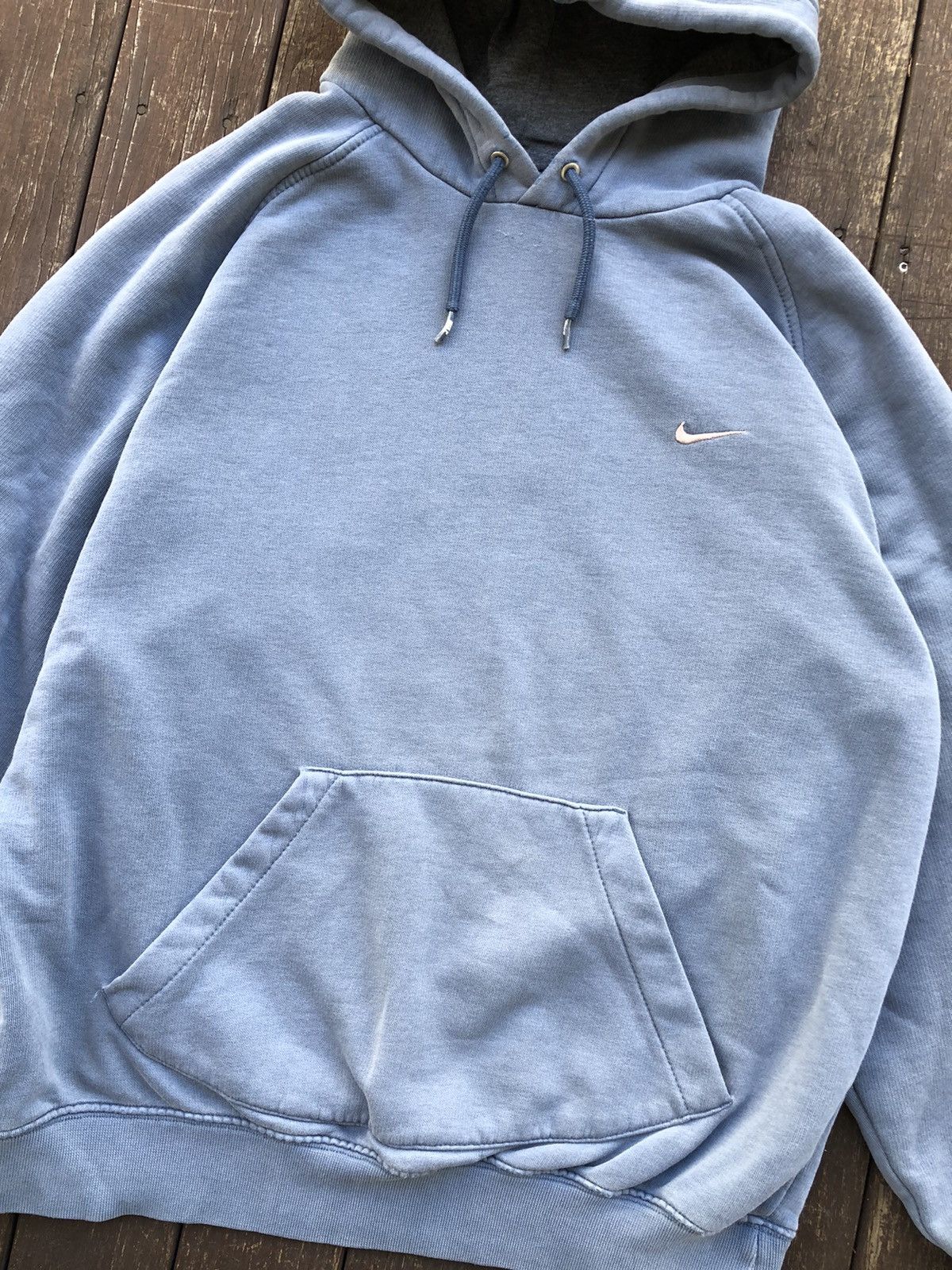 Nike Vintage Y2K Nike Pullover Hoodie Sweatshirt Faded Slate Blue Size US L / EU 52-54 / 3 - 2 Thumbnail