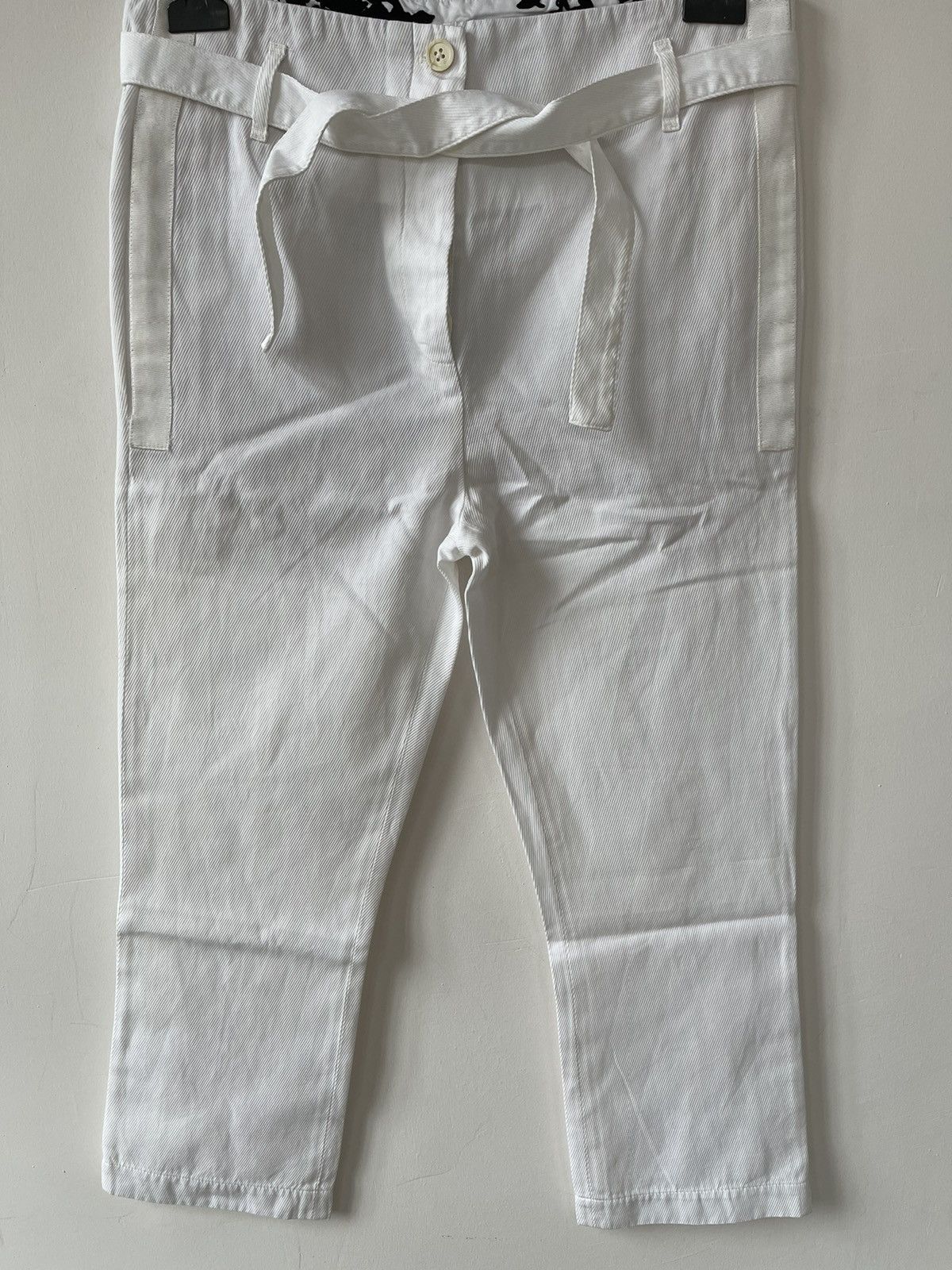 Ann Demeulemeester White Cotton Pants Size 27" / US 4 / IT 40 - 4 Thumbnail