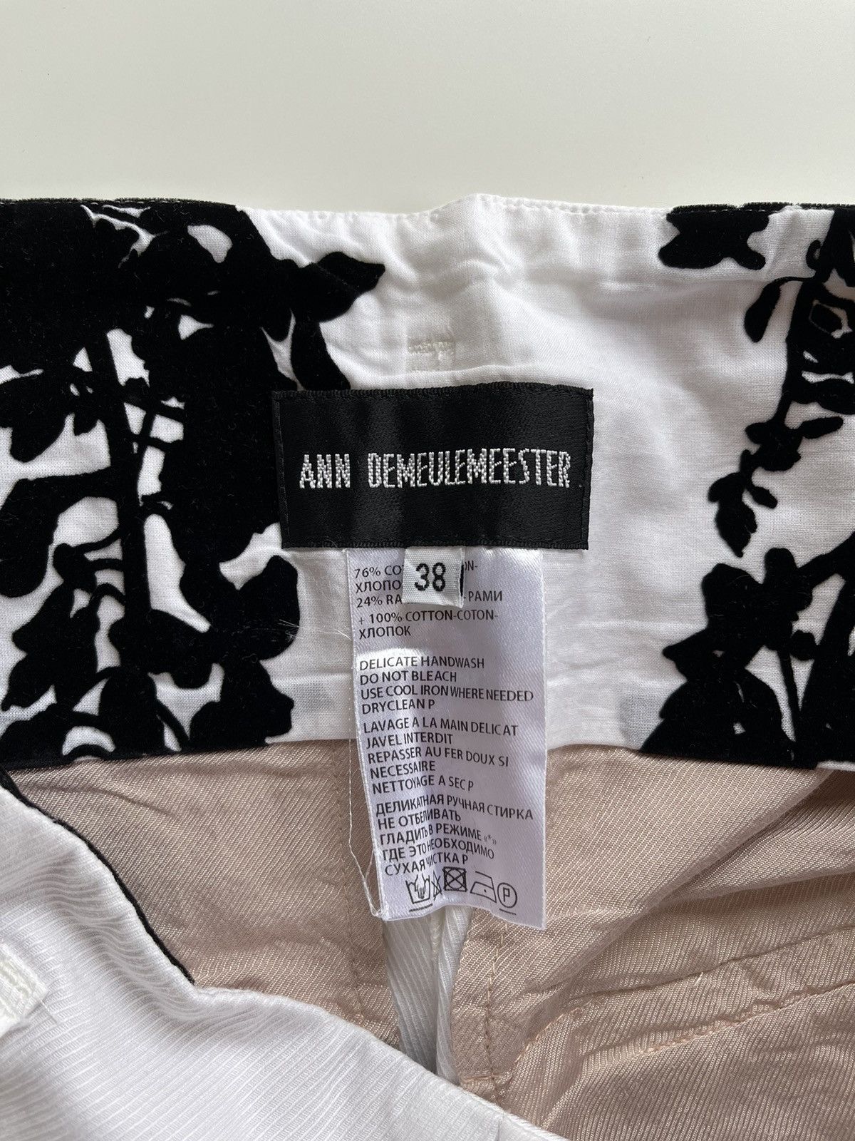 Ann Demeulemeester White Cotton Pants Size 27" / US 4 / IT 40 - 3 Thumbnail