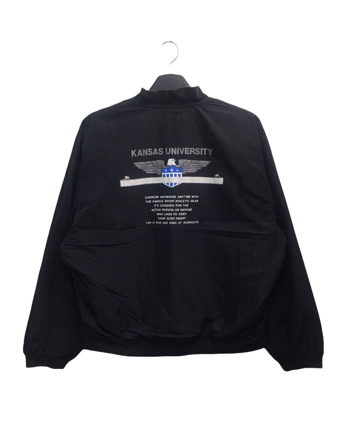 VINTAGE KANSAS UNIVERSITY BOMBER JACKET FULL ZIPPER