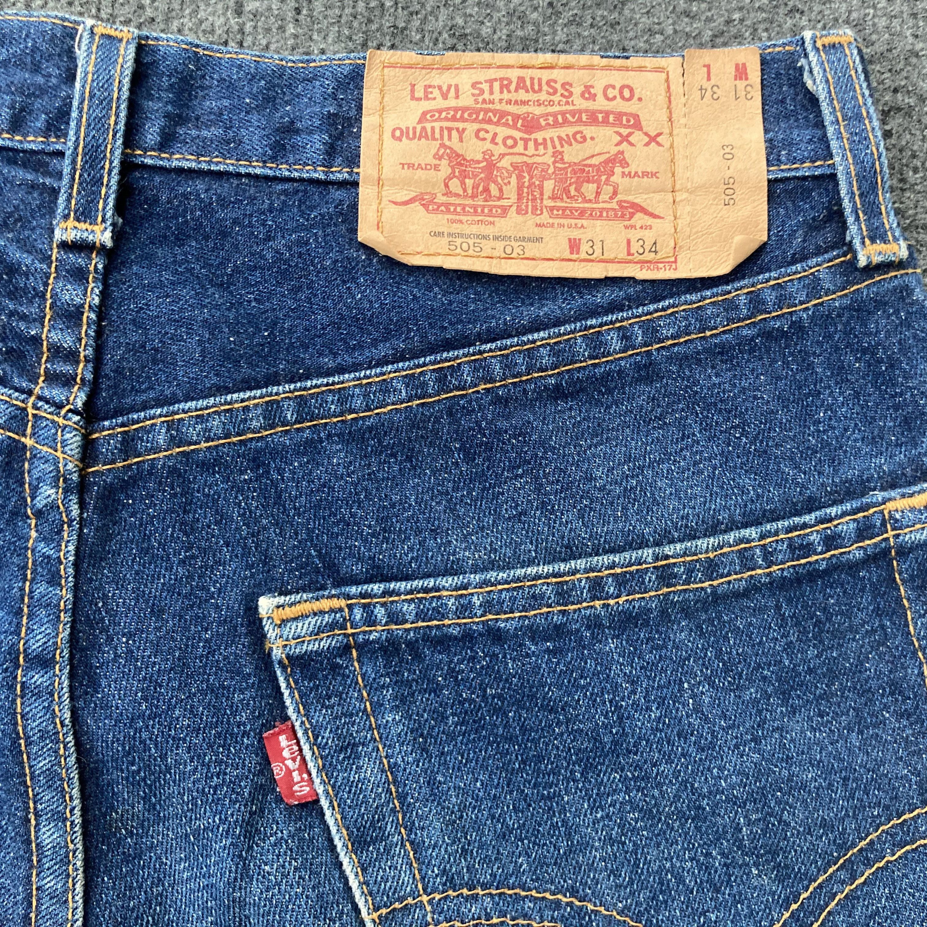 Levi's × Vintage Vtg Levis 505 Blue Denim Jeans Size US 30 / EU 46 - 8 Thumbnail