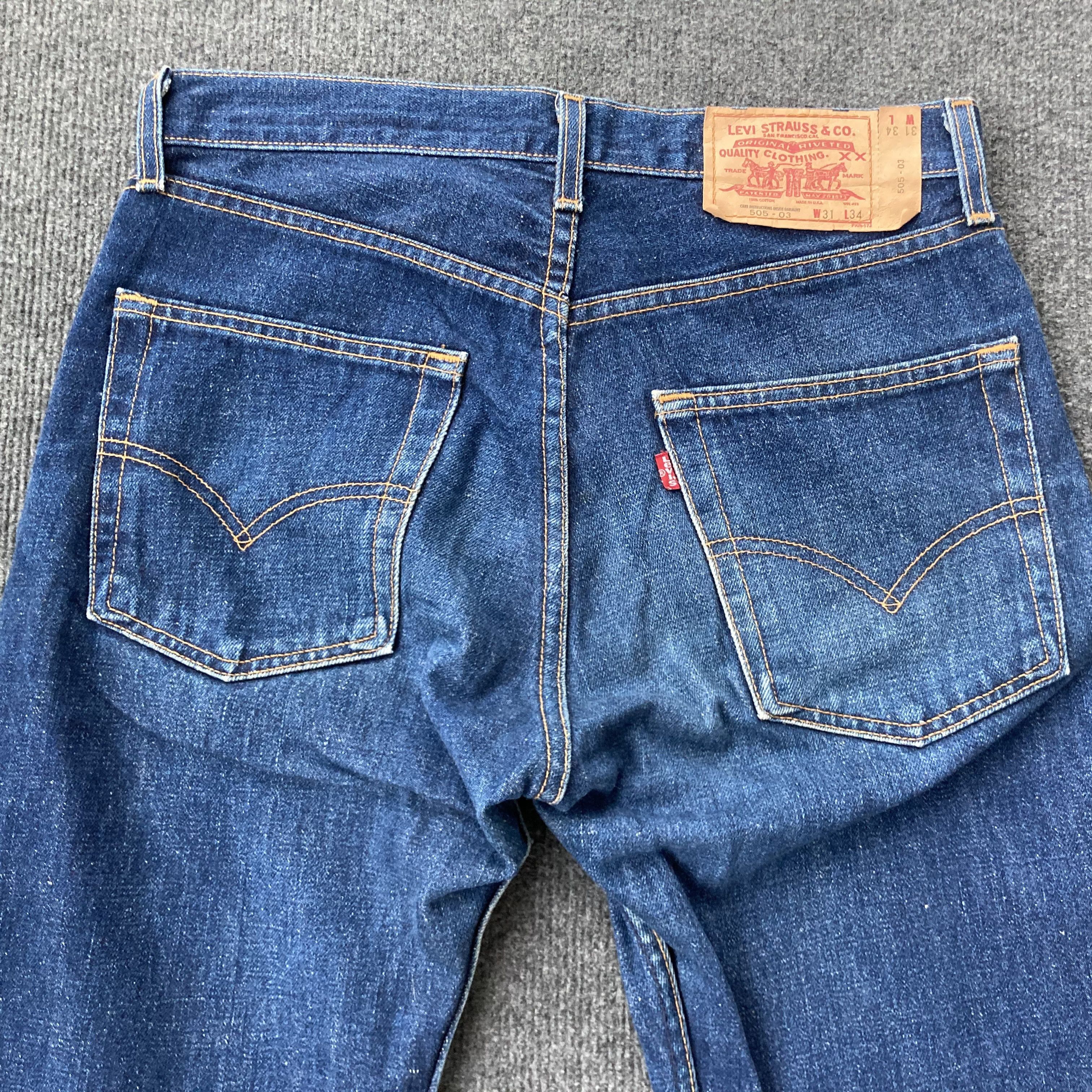 Levi's × Vintage Vtg Levis 505 Blue Denim Jeans Size US 30 / EU 46 - 9 Thumbnail