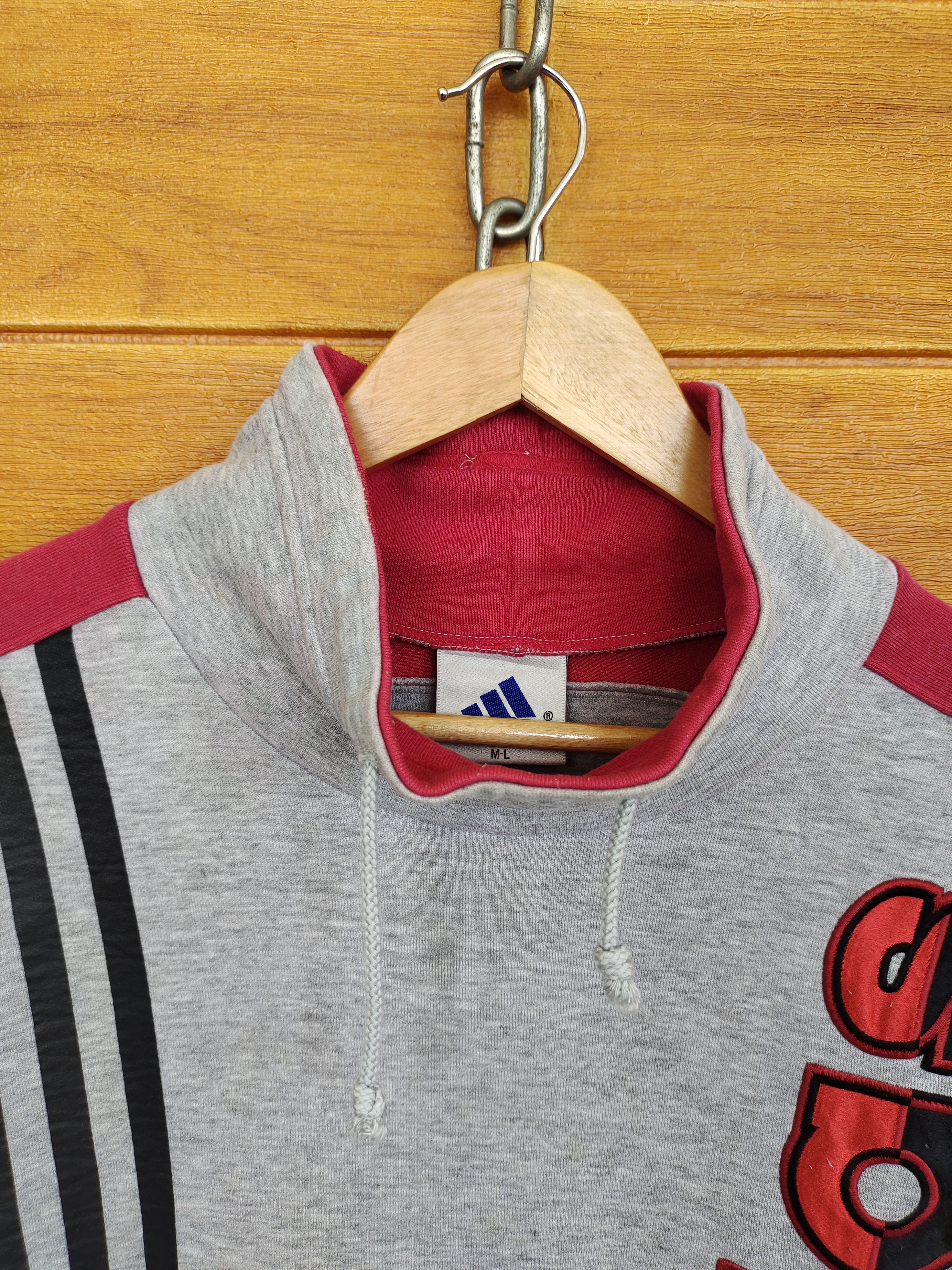 Vintage Vintage ADIDAS Big Logo Spell out Sweatshirt Size US L / EU 52-54 / 3 - 2 Thumbnail