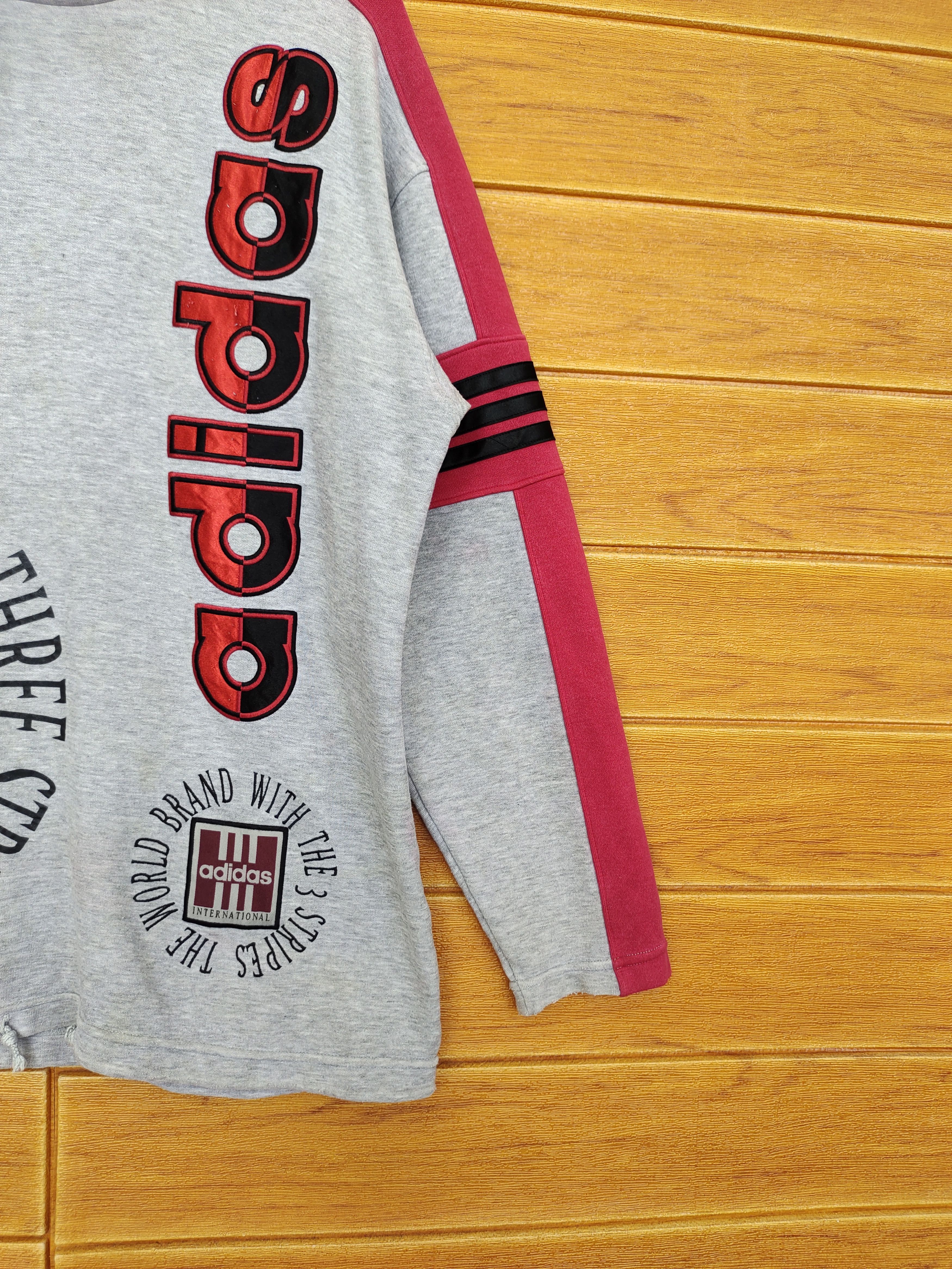 Vintage Vintage ADIDAS Big Logo Spell out Sweatshirt Size US L / EU 52-54 / 3 - 6 Thumbnail