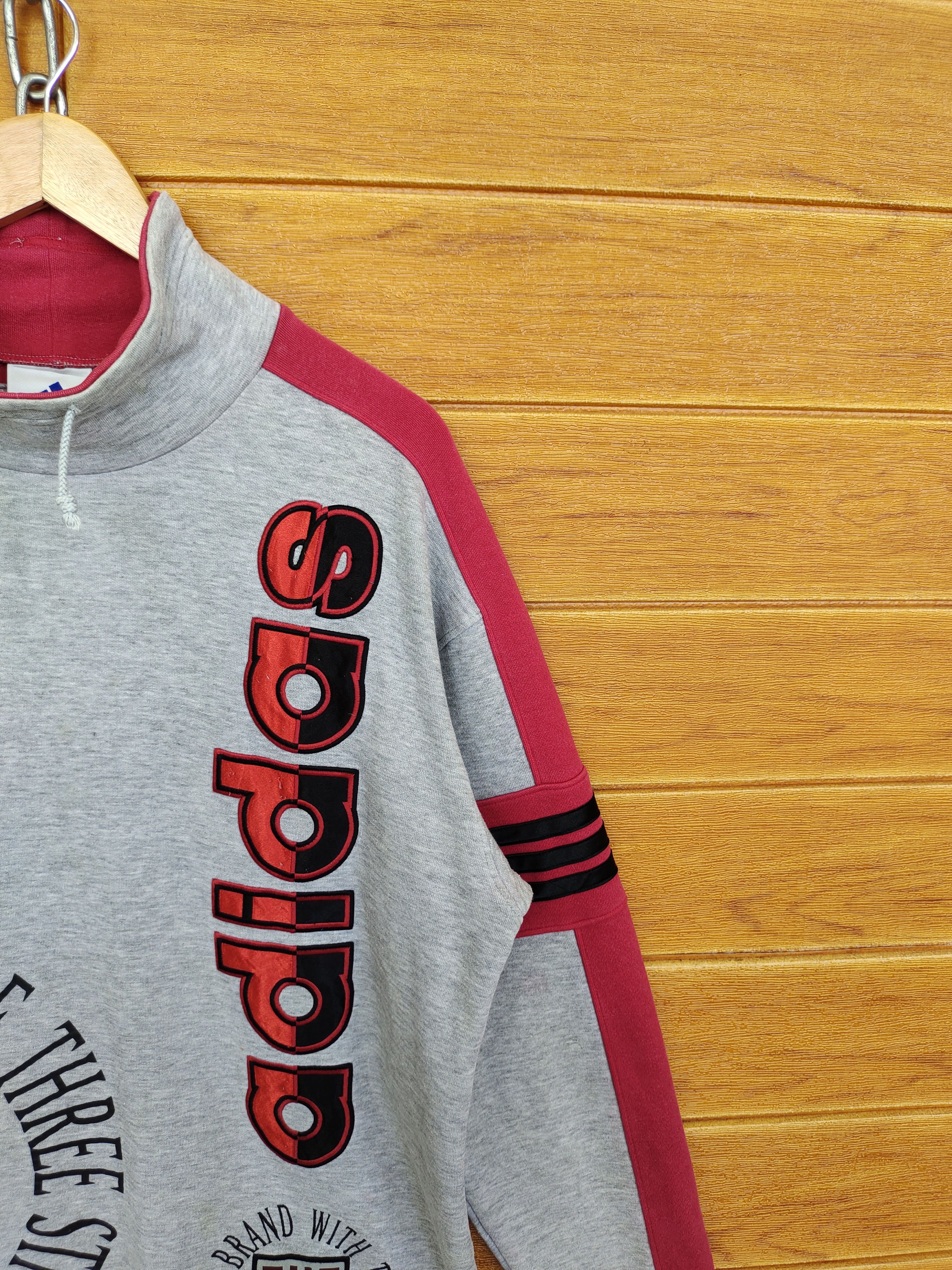 Vintage Vintage ADIDAS Big Logo Spell out Sweatshirt Size US L / EU 52-54 / 3 - 3 Thumbnail