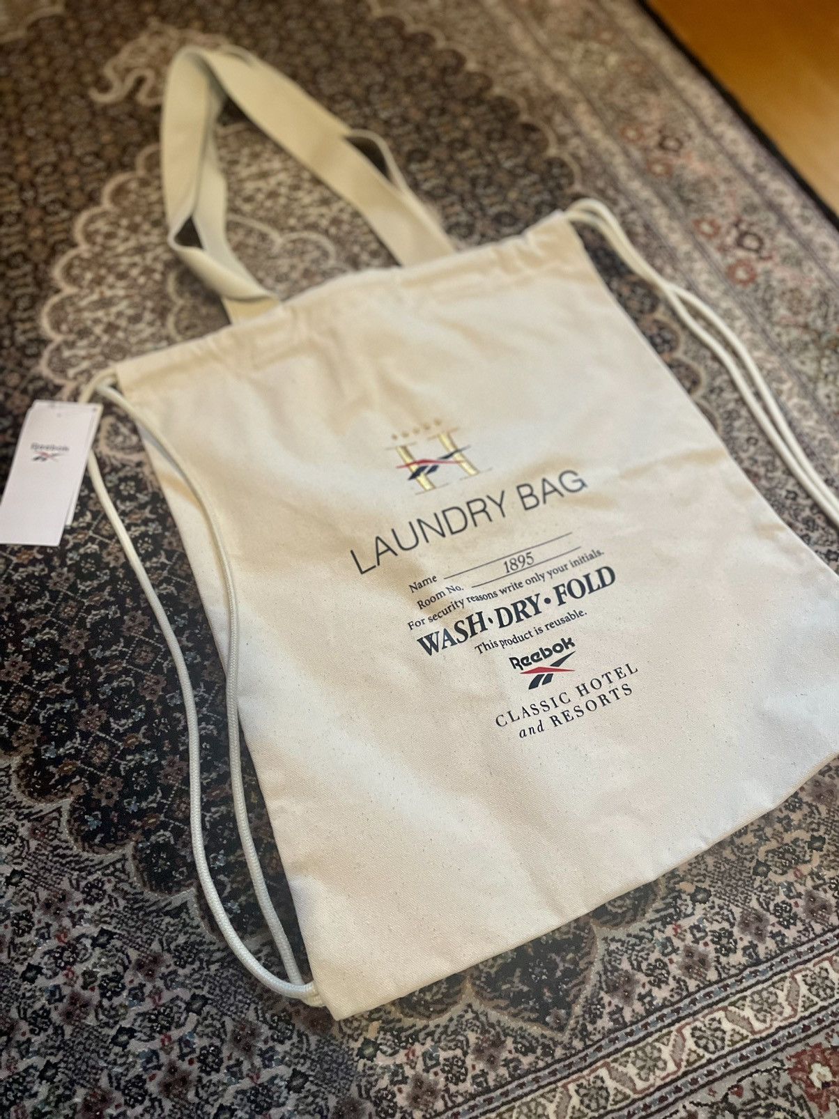 Reebok Reebok Hotels Laundry Bag strings tote bag Size ONE SIZE - 1 Thumbnail