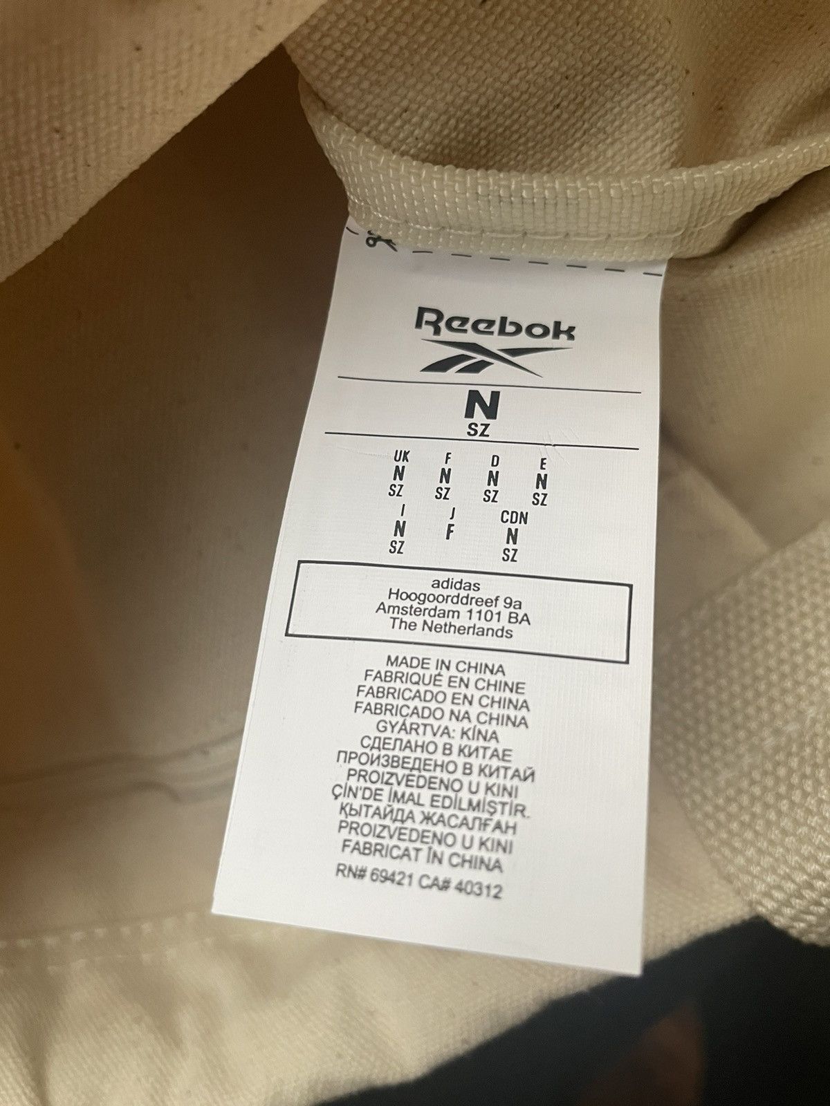 Reebok Reebok Hotels Laundry Bag strings tote bag Grailed