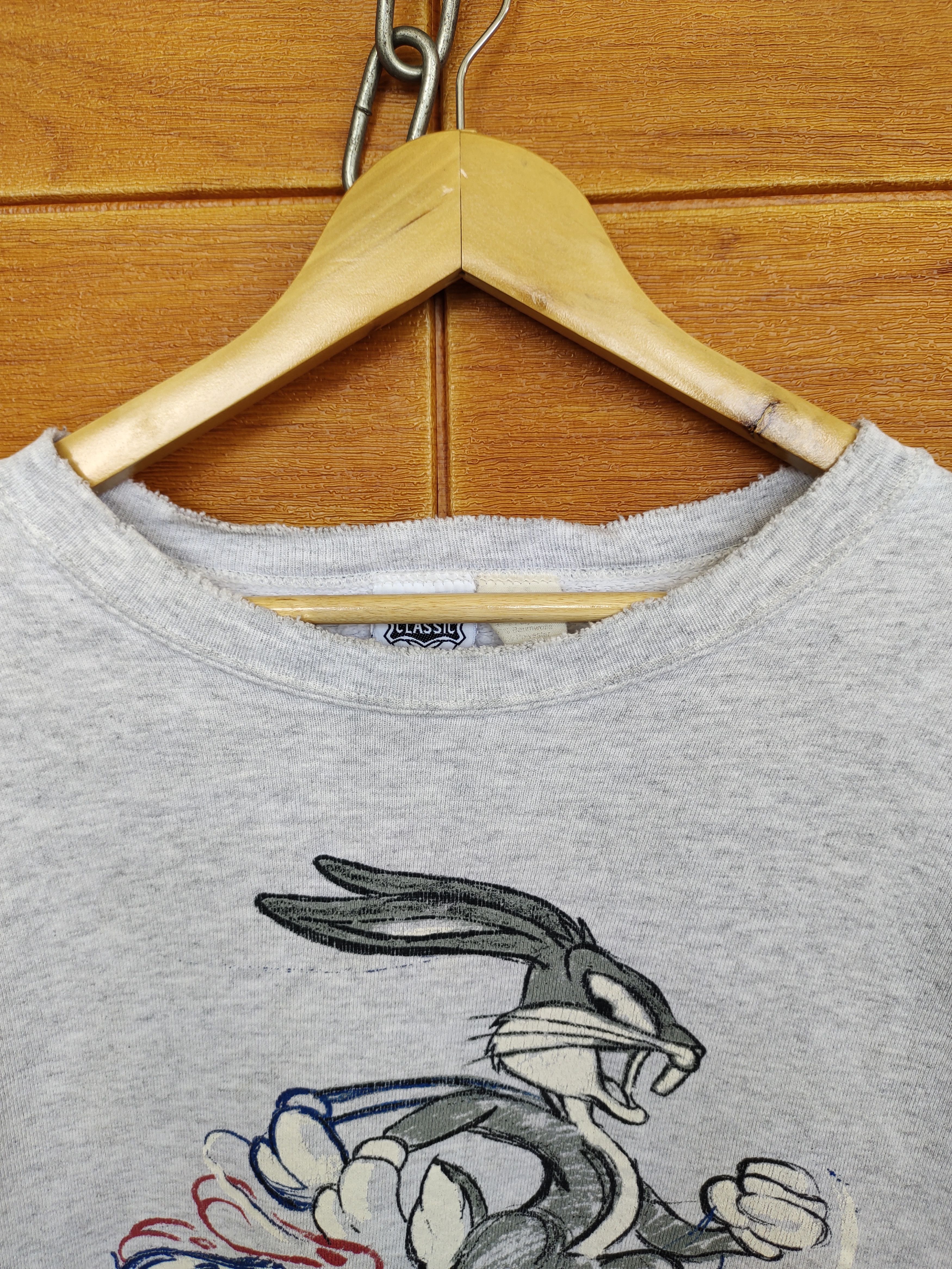 Cartoon Network 90s LOONEY TUNES "Bugs On The Run!" Distressed Sweatshirt Size US L / EU 52-54 / 3 - 2 Thumbnail